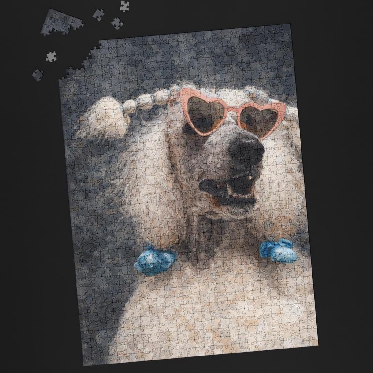 Poodle Portrait Jigsaw Puzzle, Dog Lover Gift, 1014 Piece