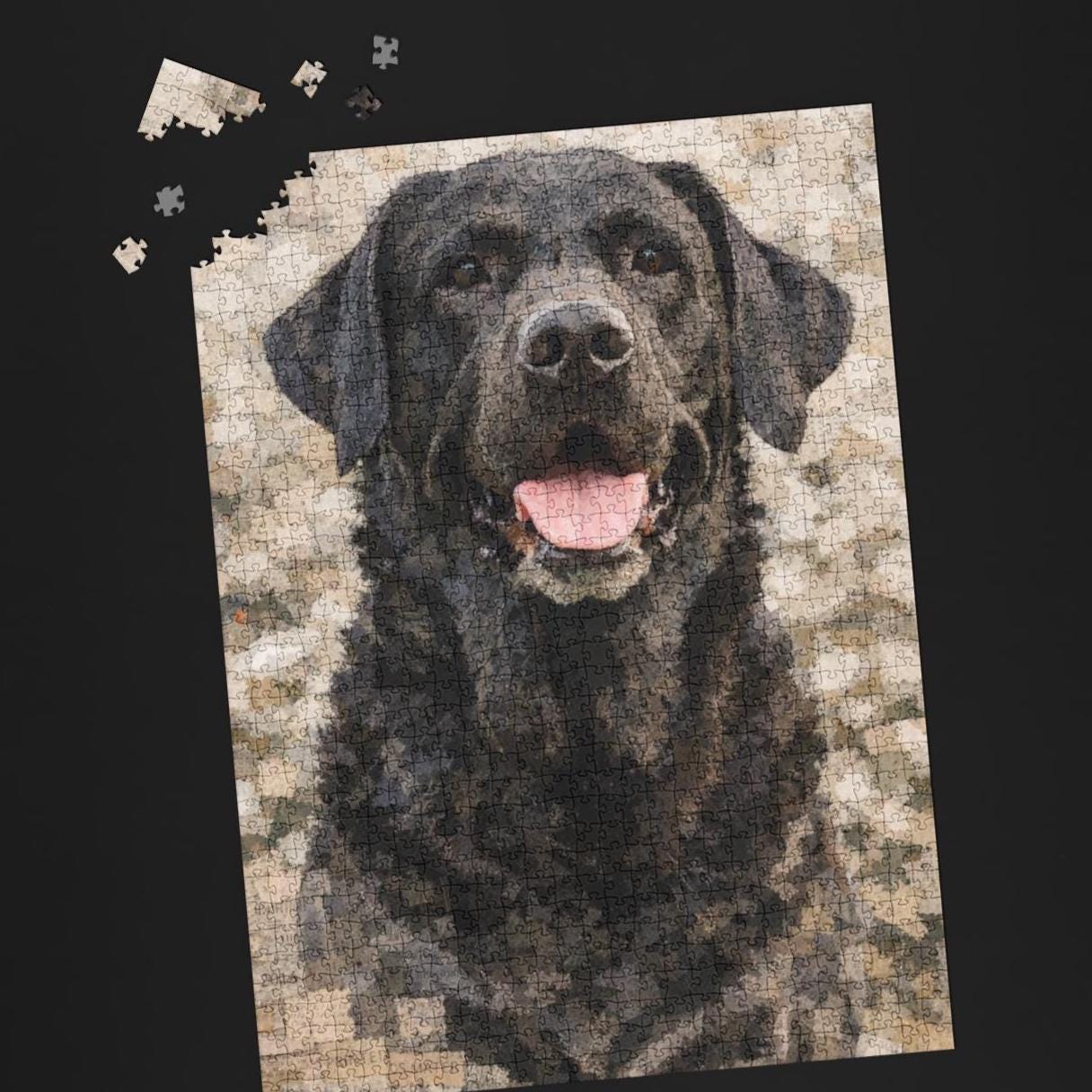 Labrador Portrait Puzzle, 1014 Piece Dog Jigsaw, Pet Memorial Gift