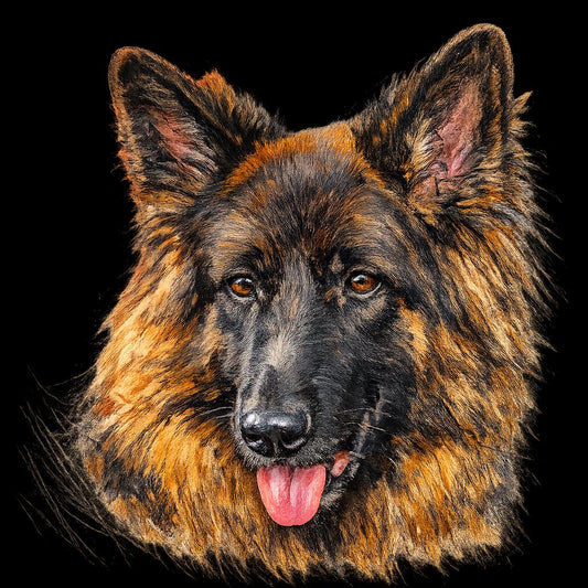 Custom Pet Portrait – Dog Memorial Art, Personalized Gift, Oil Style Painting