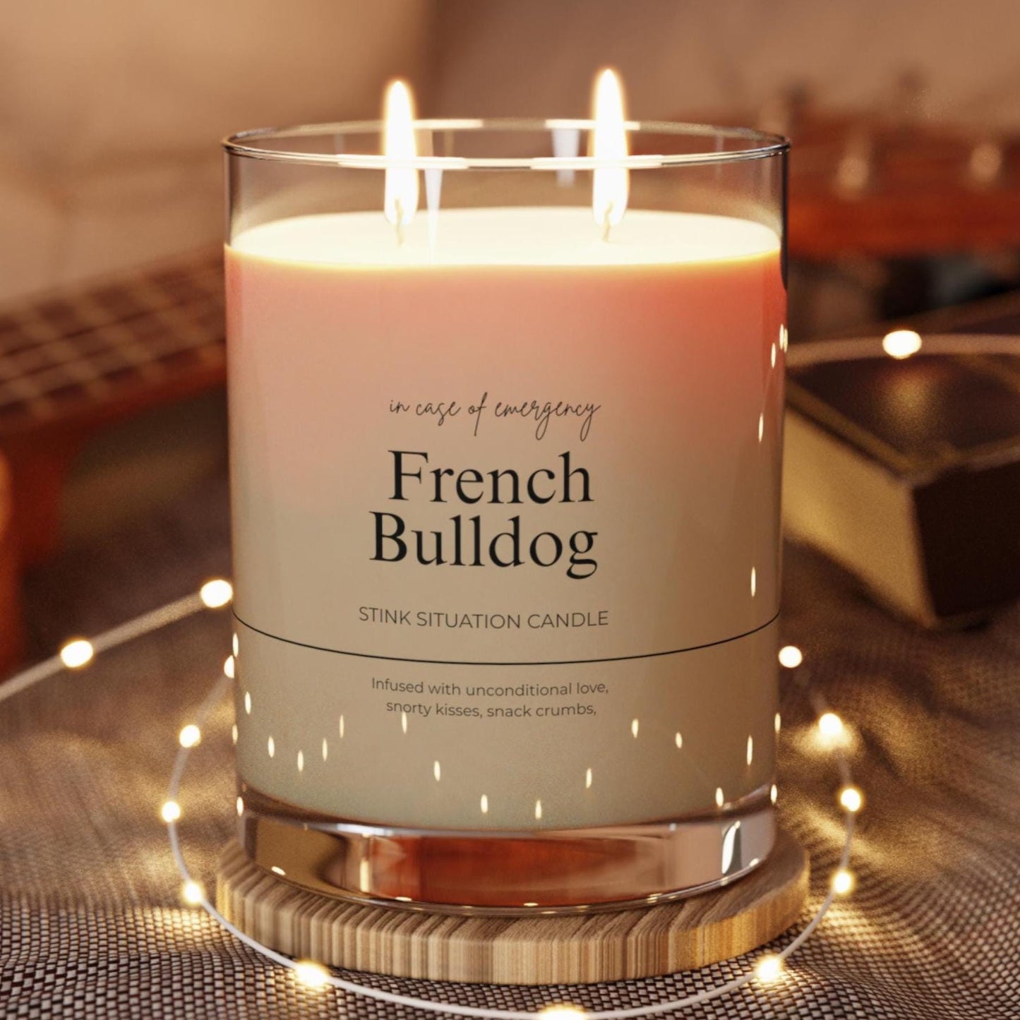 FRENCH BULLDOG Funny Candle, Soy Candle 11oz Glass,New Pet Parent Gift, Frenchie Dog Mom Dad Birthday Gift for Dog Lover