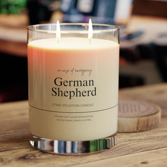 GERMAN SHEPHERD Funny Candle, Soy Candle 11oz Glass,New Pet Parent Gift, Frenchie Dog Mom Dad Birthday Gift for Dog Lover