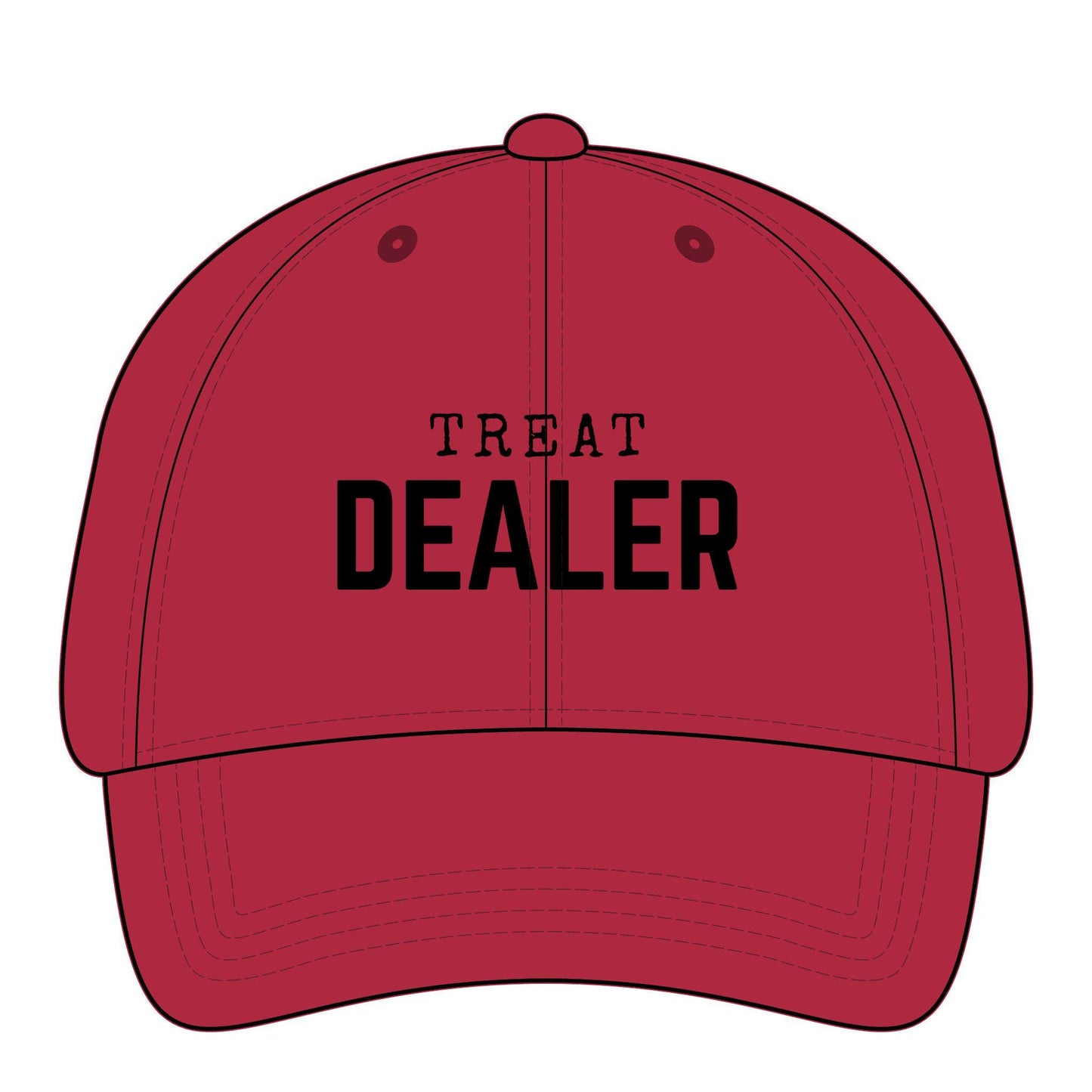Treat Dealer- Women's Pigment-Dyed Cap with Fashion Undervisor (Embroidery) Dog Mom, Birthday Gift