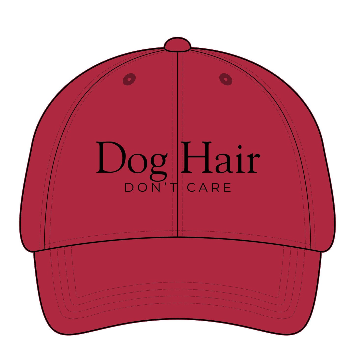 Dog Hair Don't Care- Women's Pigment-Dyed Cap with Fashion Undervisor (Embroidery) Dog Mom