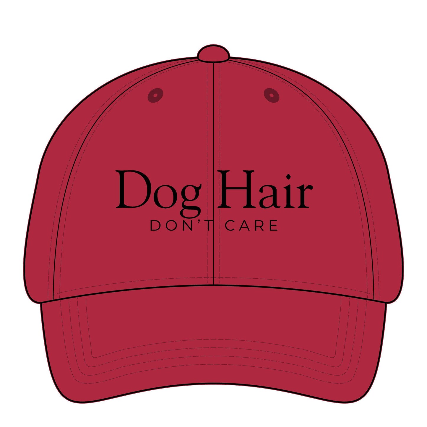Dog Hair Don't Care- Women's Pigment-Dyed Cap with Fashion Undervisor (Embroidery) Dog Mom