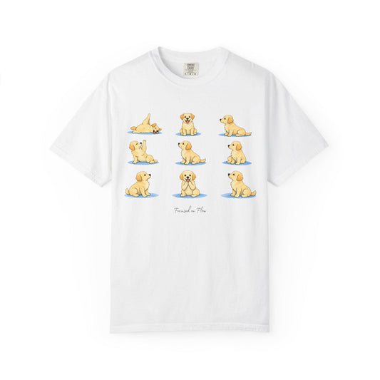 Yellow LabradorYoga Poses T-Shirt, Lab Illustration Tee, Yoga Teacher Gift, Yoga Shirt, Gift for Yoga Dog Lover, Graduation Gift