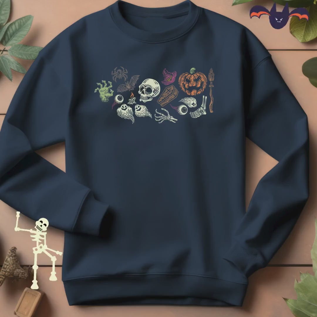 Halloween Modern Crewneck Sweatshirt,Halloween apparel,Cozy Halloween sweatshirt,Trick or treat shirt,Retro Apparel,Unisex,Modern Look