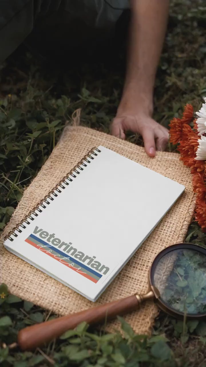 Veterinarian Doctor Spiral Notebook - Ruled Line, Vet Journal, Animal Lover Gift, Pet Owner Diary, Medical Student Notebook, Vet Tech