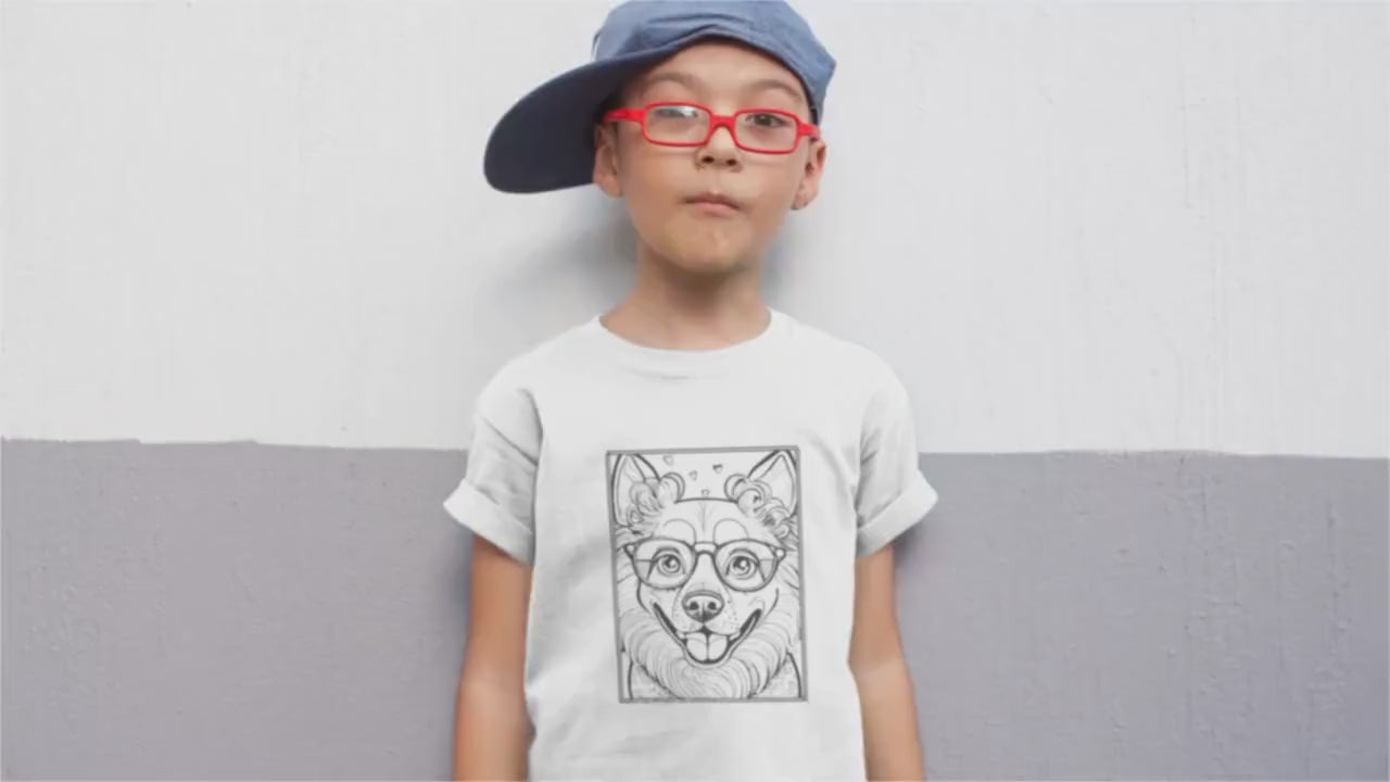 Hipster Hounds Coloring Dogs with Glasses, Kids Coloring Fun,Surprise for Kids Getting New Glasses, Make Glasses Day Extra Special, Gift