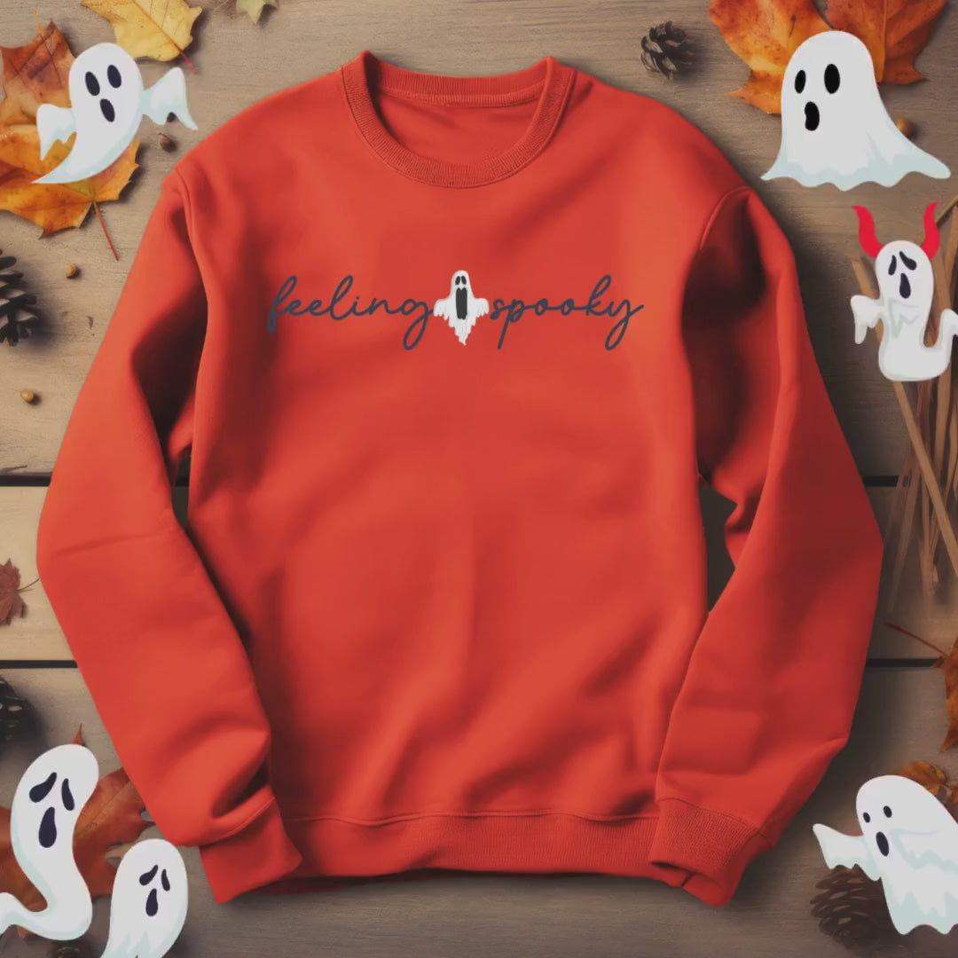 Feeling Spooky Crewneck Sweatshirt,Halloween Sweatshirt, Halloween apparel, Cozy Halloween sweatshirt, Trick or treat shirt,Modern Look