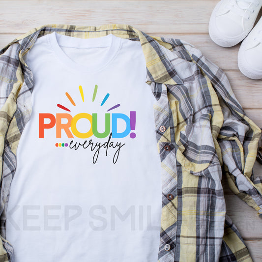 Proud everyday! Love Wins Rainbow Pride Shirt - LGBTQ+ Equality Tee,Cotton, Unisex,Super Soft