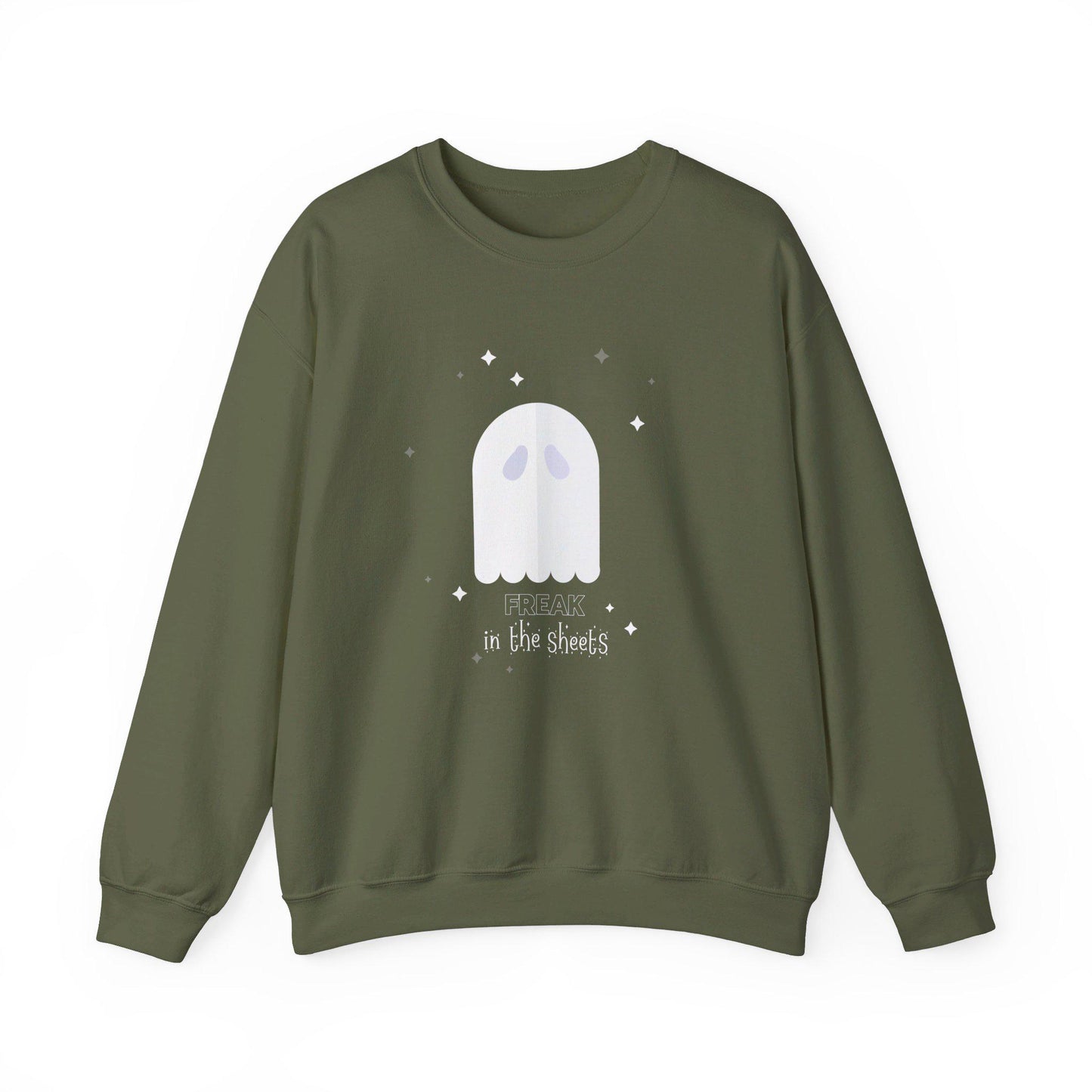Freak In The Sheets, Halloween Crewneck Sweatshirt, Halloween apparel, Cozy Halloween sweatshirt, Trick or treat shirt, Retro Apparel