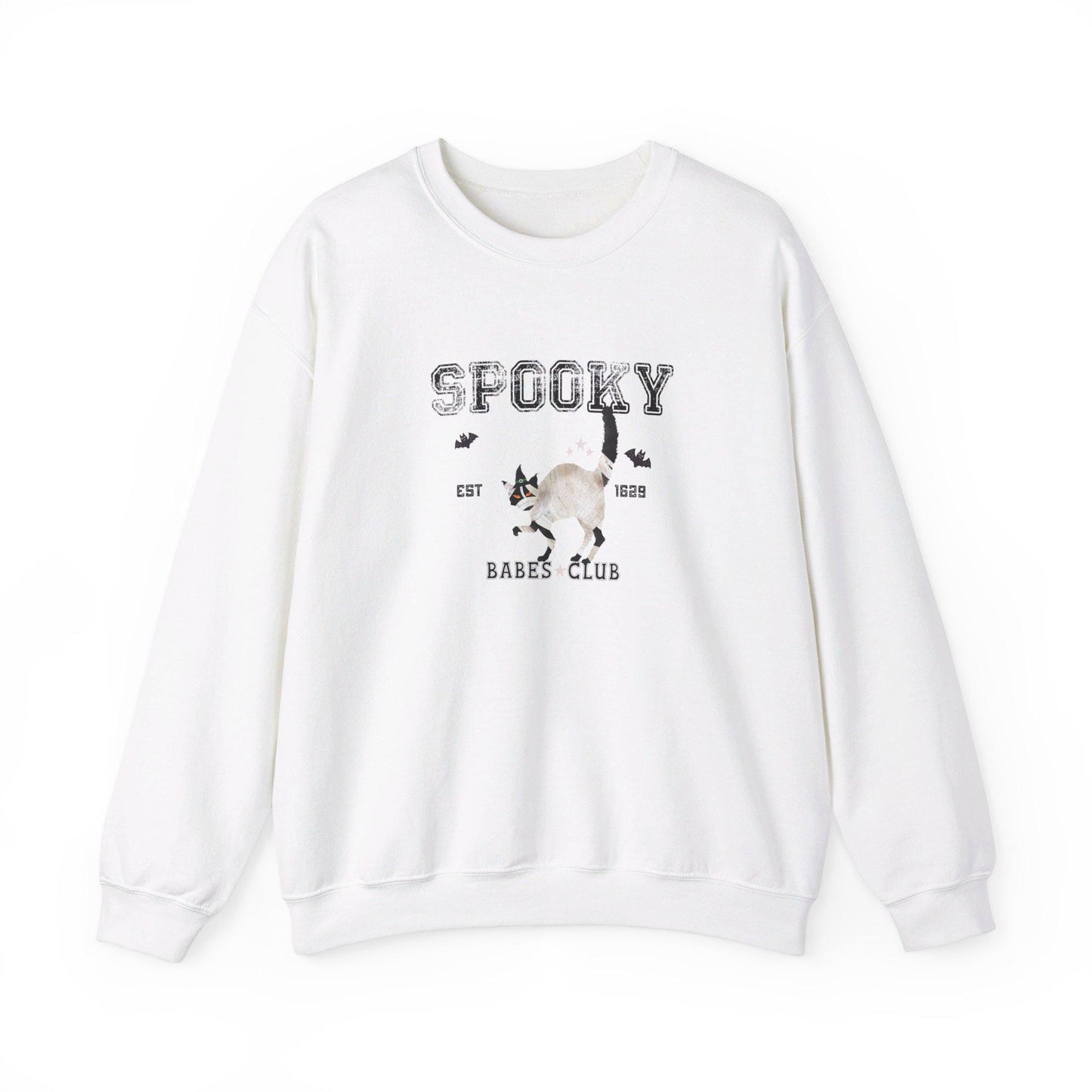 Spooky Babes Club, Halloween Crewneck Sweatshirt, Halloween apparel, Cozy Halloween sweatshirt, Trick or treat shirt, Retro Apparel, Modern