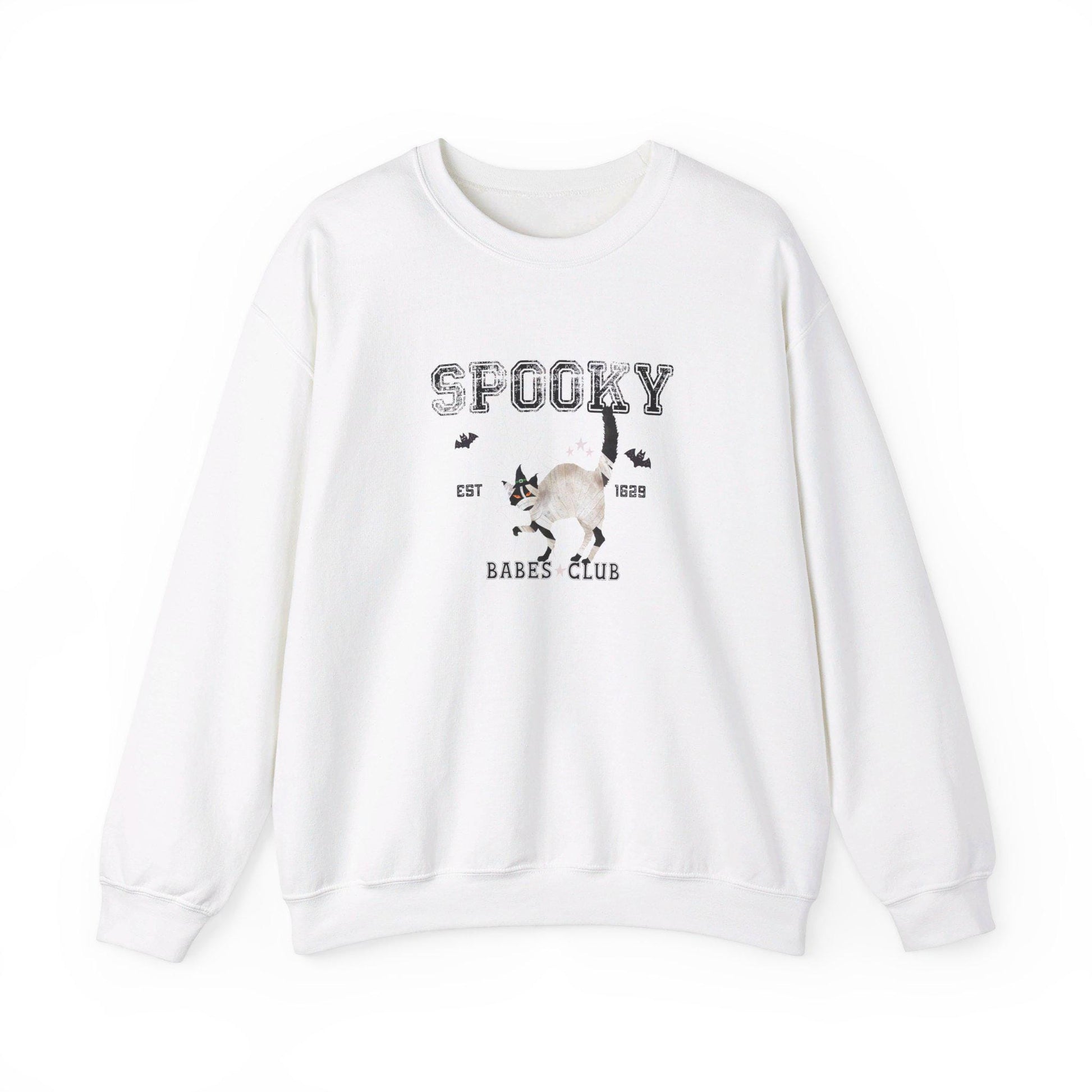 Spooky Babes Club, Halloween Crewneck Sweatshirt, Halloween apparel, Cozy Halloween sweatshirt, Trick or treat shirt, Retro Apparel, Modern