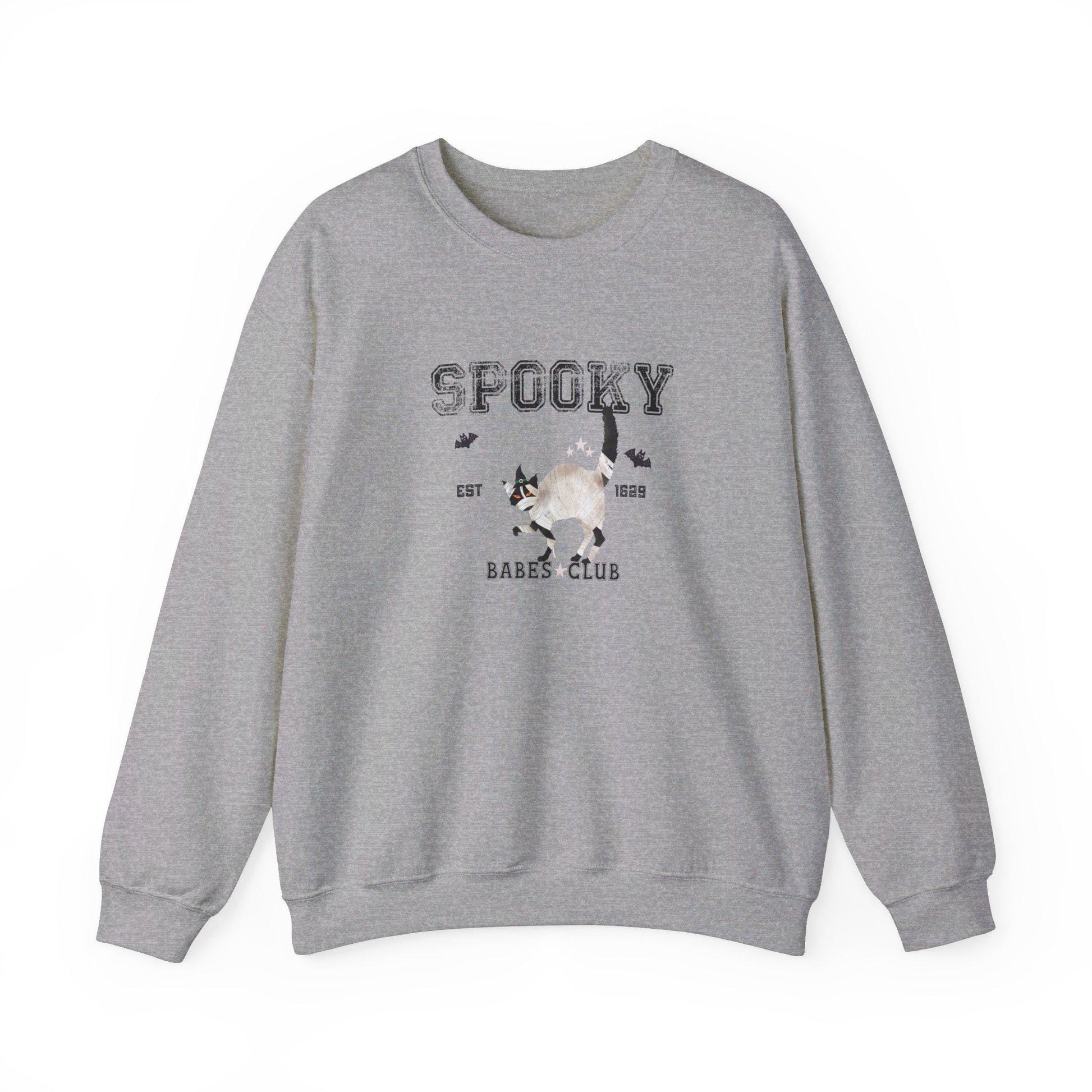 Spooky Babes Club, Halloween Crewneck Sweatshirt, Halloween apparel, Cozy Halloween sweatshirt, Trick or treat shirt, Retro Apparel, Modern