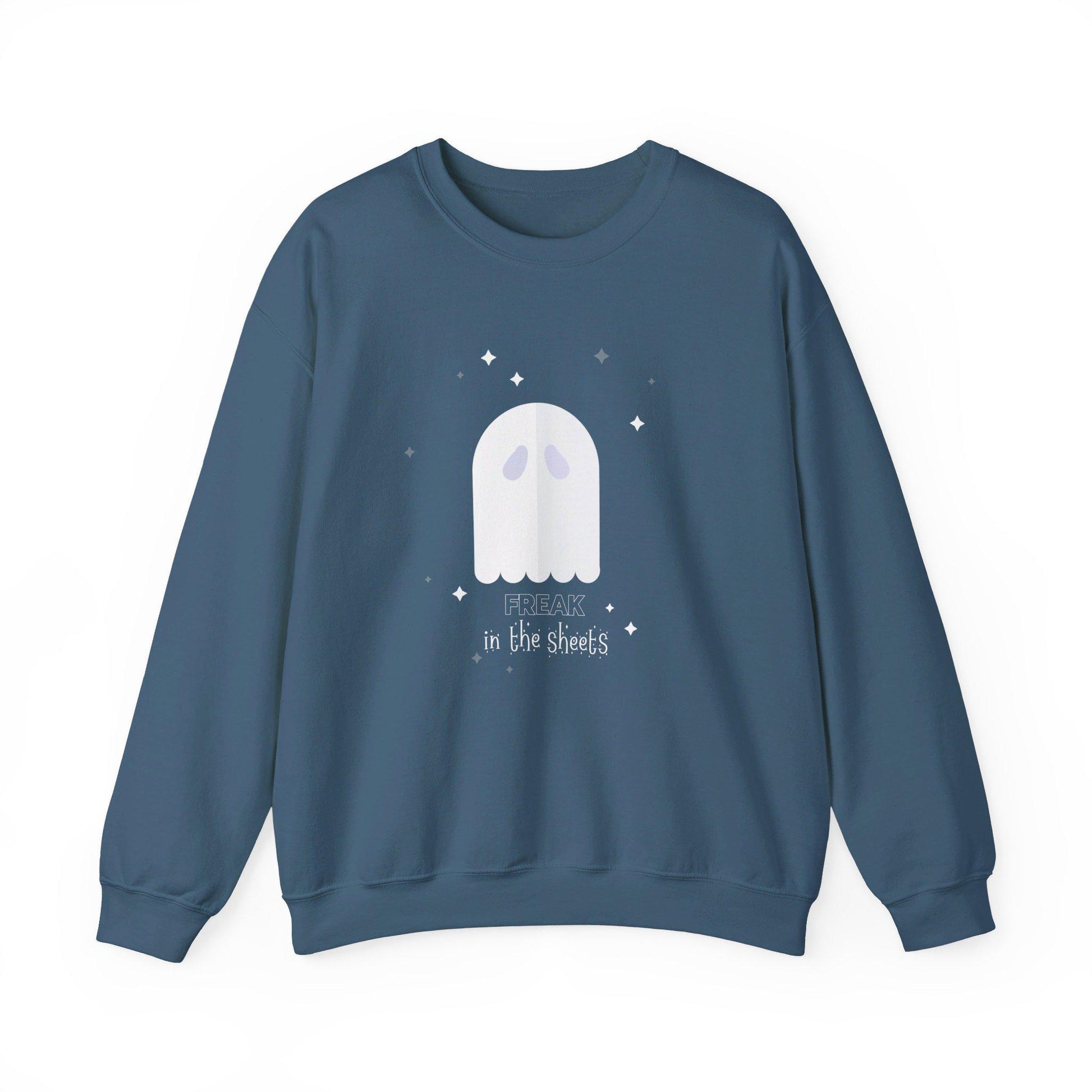 Freak In The Sheets, Halloween Crewneck Sweatshirt, Halloween apparel, Cozy Halloween sweatshirt, Trick or treat shirt, Retro Apparel