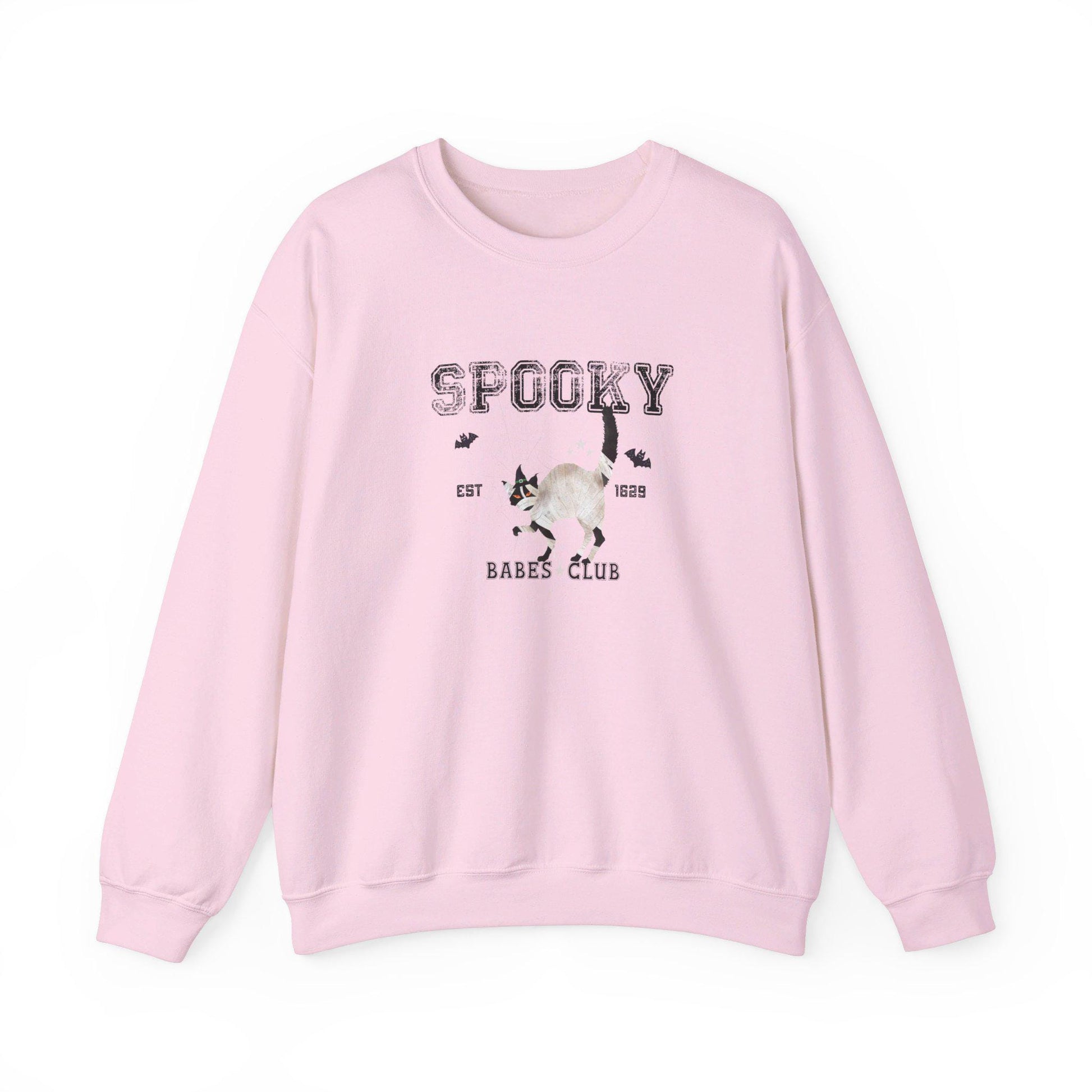 Spooky Babes Club, Halloween Crewneck Sweatshirt, Halloween apparel, Cozy Halloween sweatshirt, Trick or treat shirt, Retro Apparel, Modern