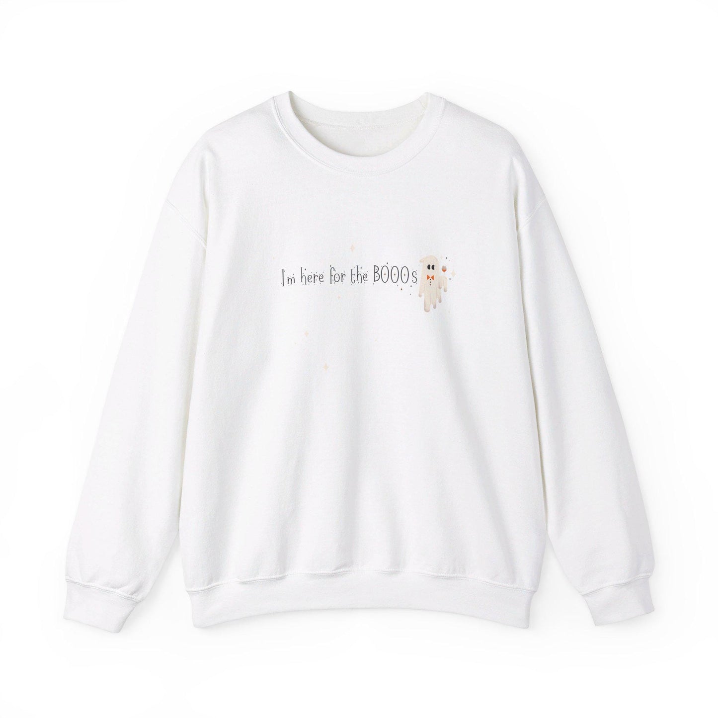 I'm Here For The BOOOS Crewneck Sweatshirt,Halloween Sweatshirt, Halloween apparel, Cozy Halloween sweatshirt, Trick or treat shirt, Retro