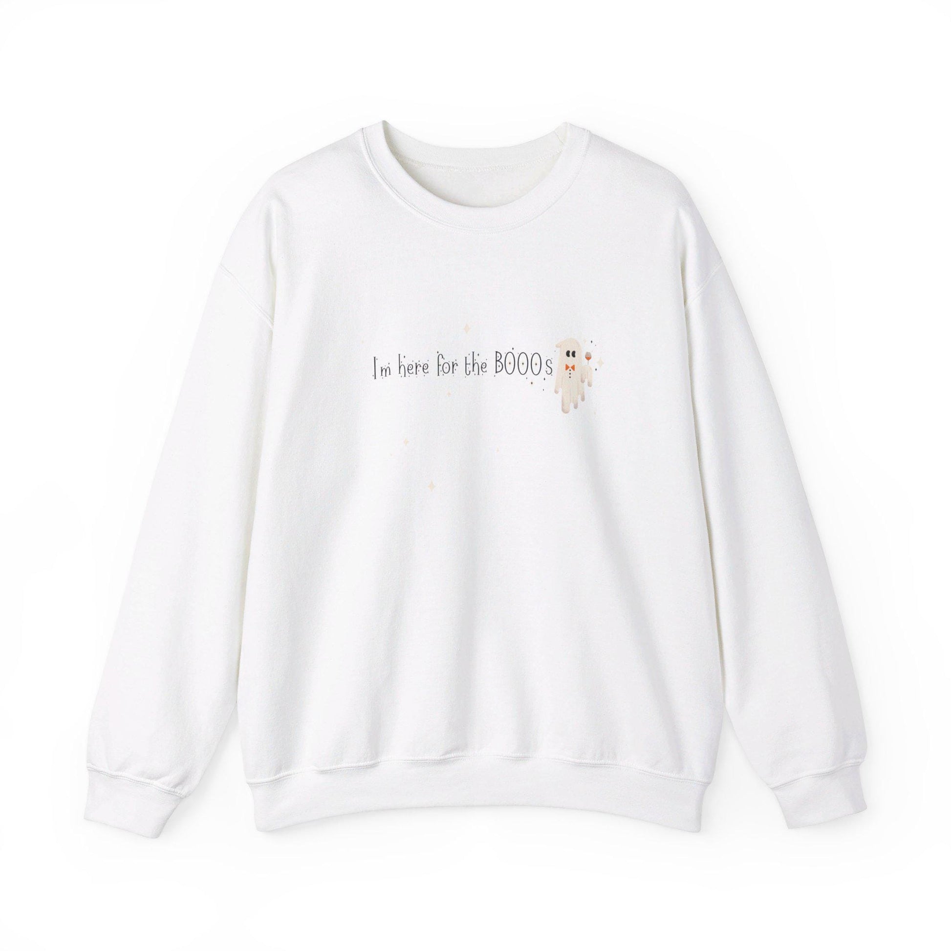 I'm Here For The BOOOS Crewneck Sweatshirt,Halloween Sweatshirt, Halloween apparel, Cozy Halloween sweatshirt, Trick or treat shirt, Retro