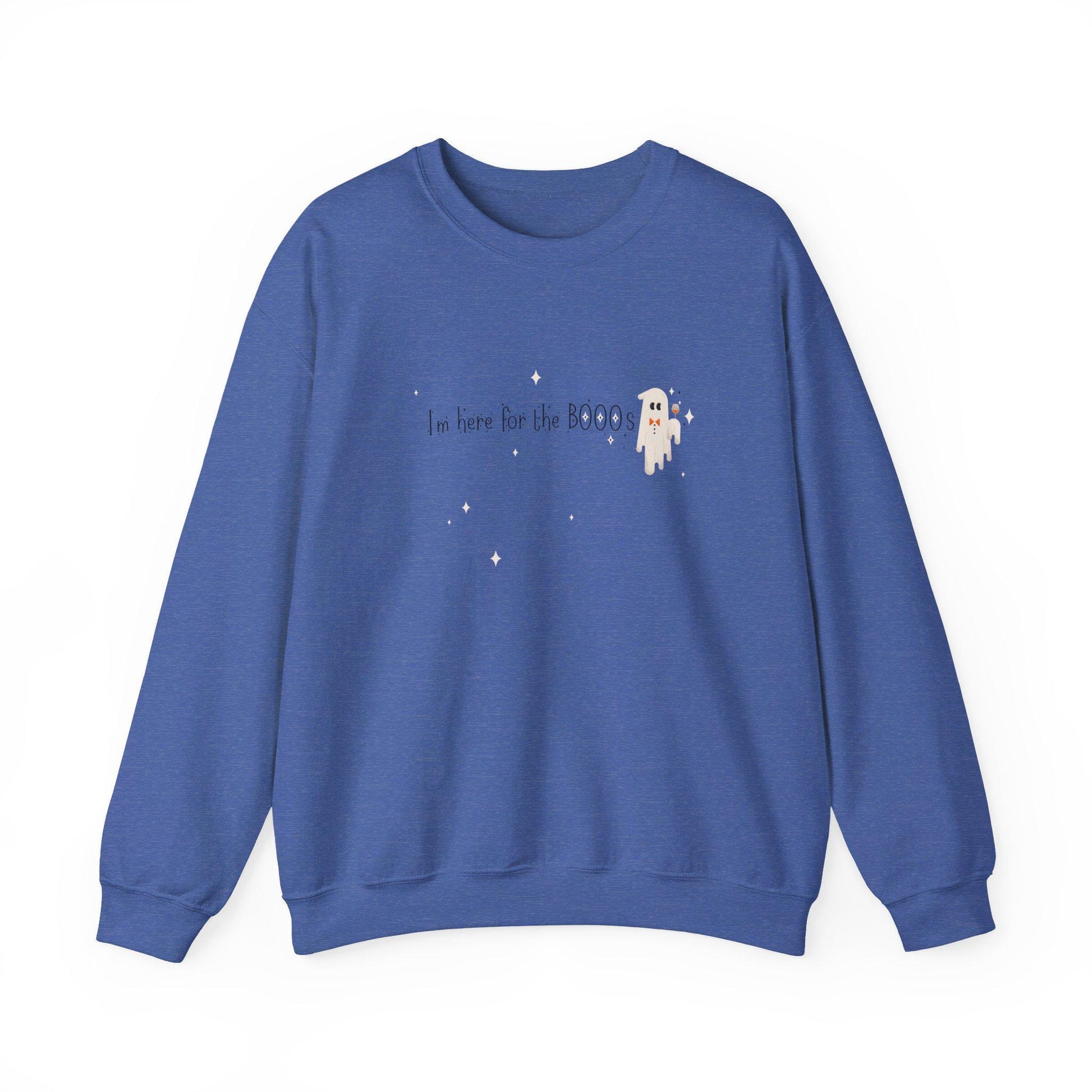 I'm Here For The BOOOS Crewneck Sweatshirt,Halloween Sweatshirt, Halloween apparel, Cozy Halloween sweatshirt, Trick or treat shirt, Retro