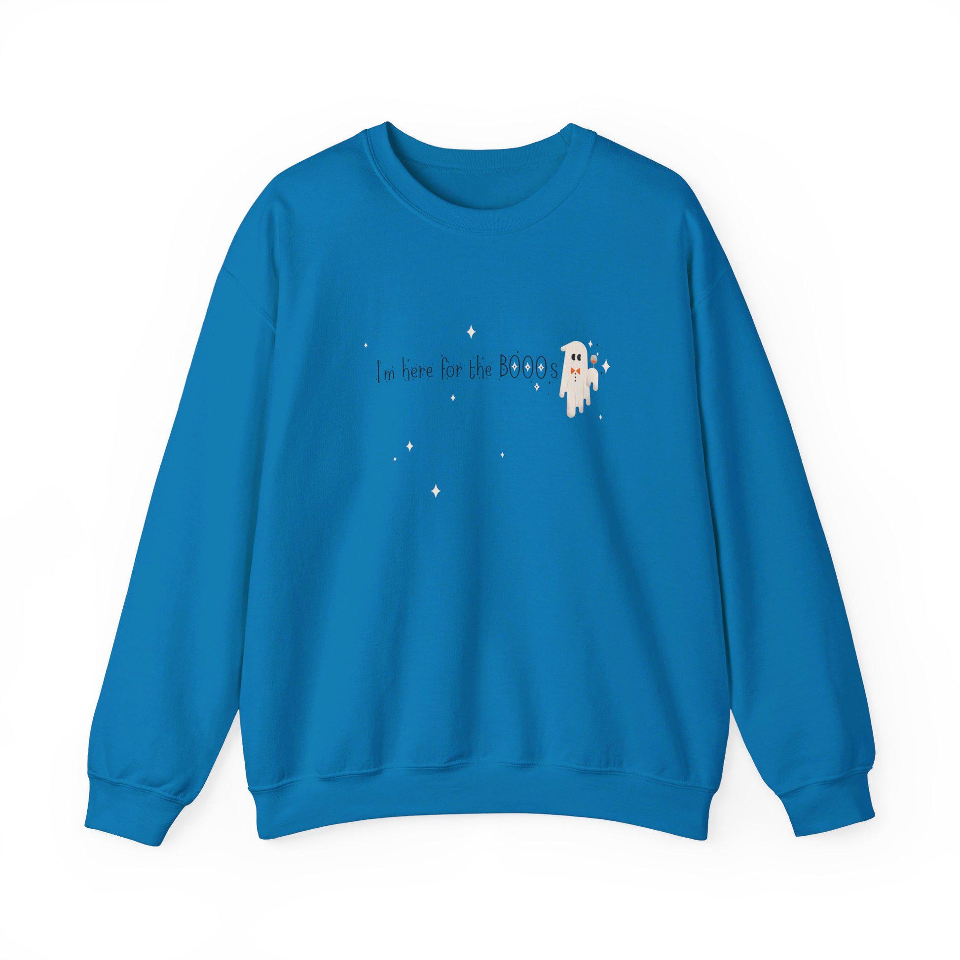 I'm Here For The BOOOS Crewneck Sweatshirt,Halloween Sweatshirt, Halloween apparel, Cozy Halloween sweatshirt, Trick or treat shirt, Retro