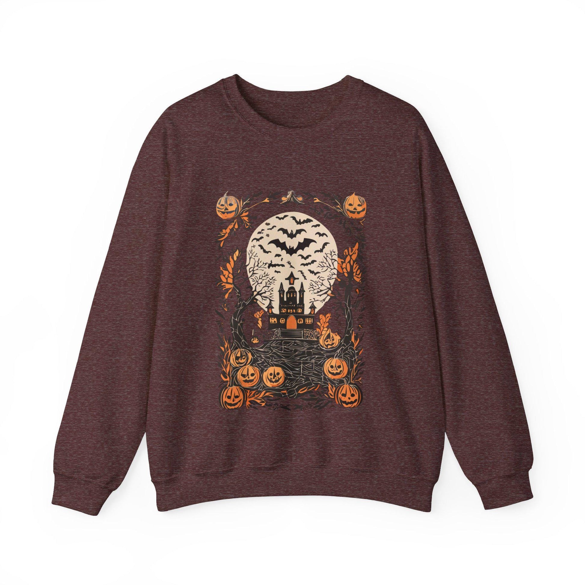 Retro Halloween Crewneck Sweatshirt, Halloween Sweatshirt, Halloween apparel, CozyHalloween sweatshirt, Trick or treat shirt, Modern Unisex