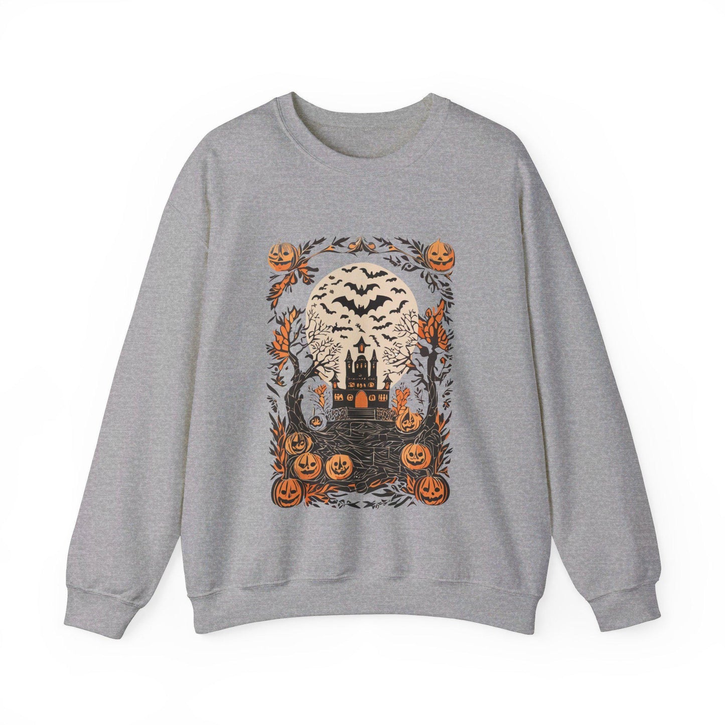Retro Halloween Crewneck Sweatshirt, Halloween Sweatshirt, Halloween apparel, CozyHalloween sweatshirt, Trick or treat shirt, Modern Unisex