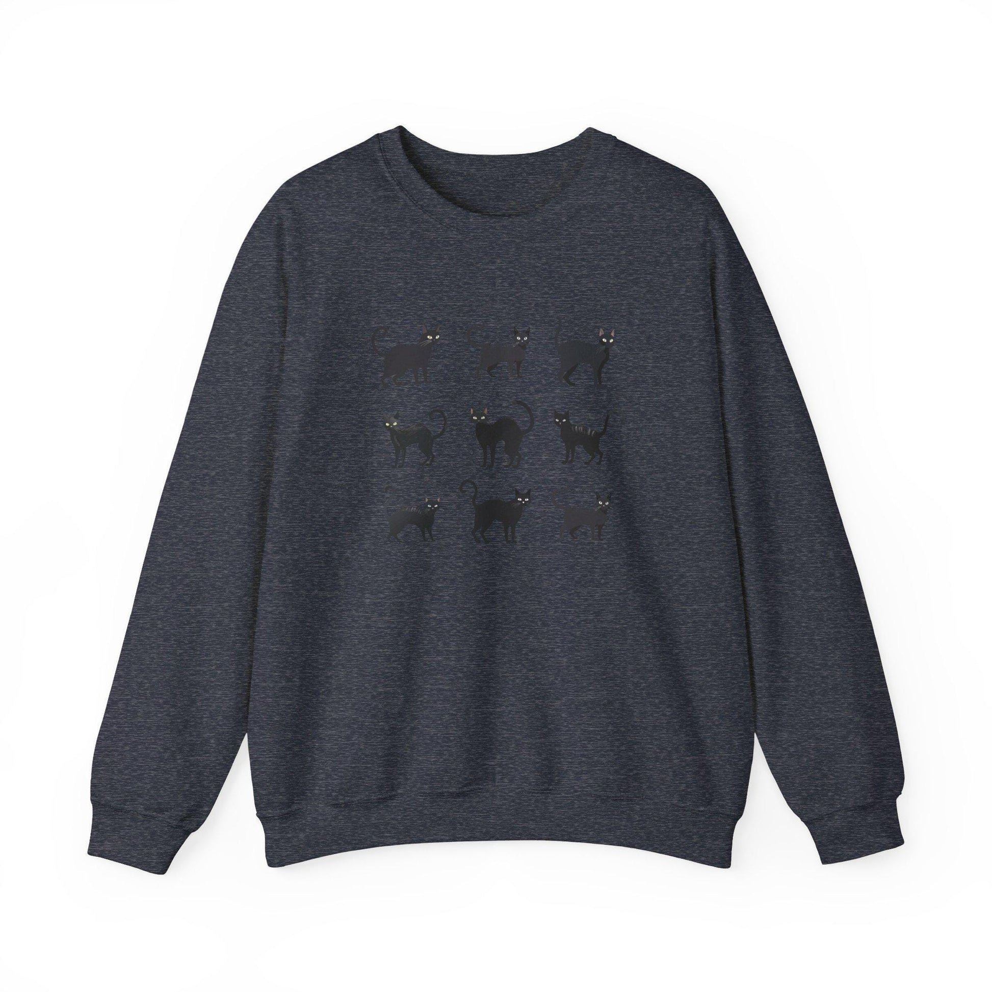 Black Cat's Crewneck Sweatshirt, Halloween Sweatshirt, Halloween apparel, Cozy Halloween sweatshirt, Trick or treat shirt, Retro, Modern