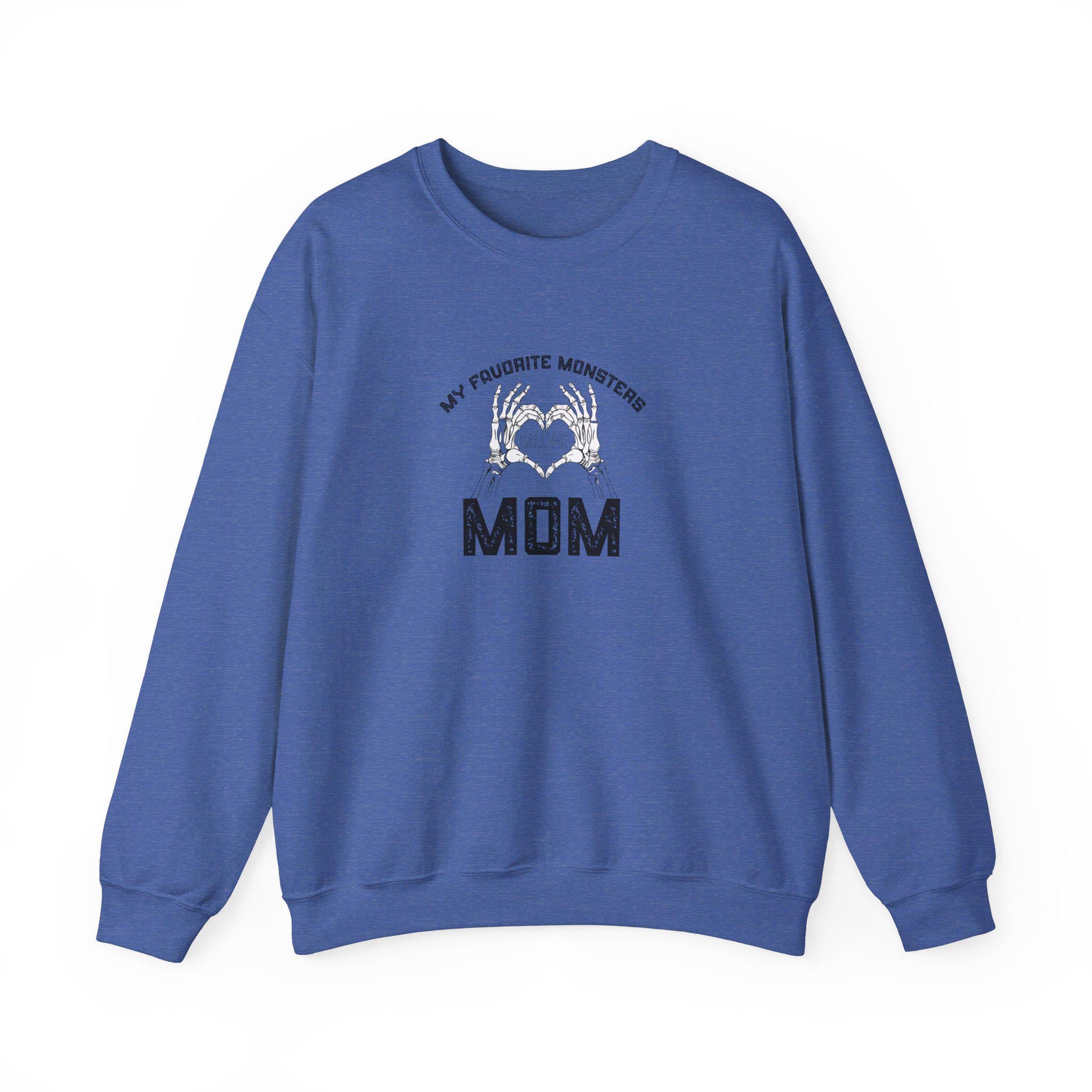 My Favorite Monsters Call Me Mom Crewneck Sweatshirt, Halloween Sweatshirt, Halloween apparel,CozyHalloween sweatshirt,Trick or treat shirt