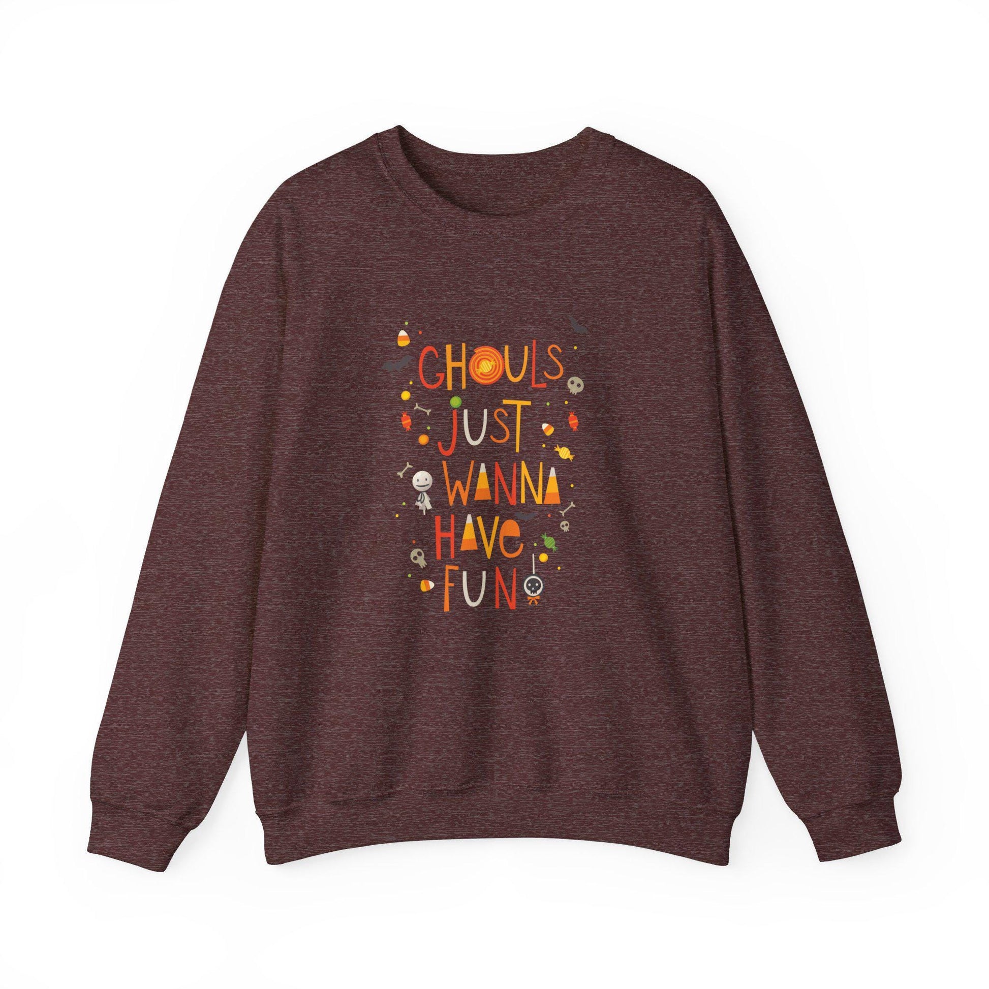 Ghouls Just Wanna Have Fun Crewneck Sweatshirt,Halloween Sweatshirt,Halloween apparel, Cozy Halloween sweatshirt,Trick or treat shirt,Retro