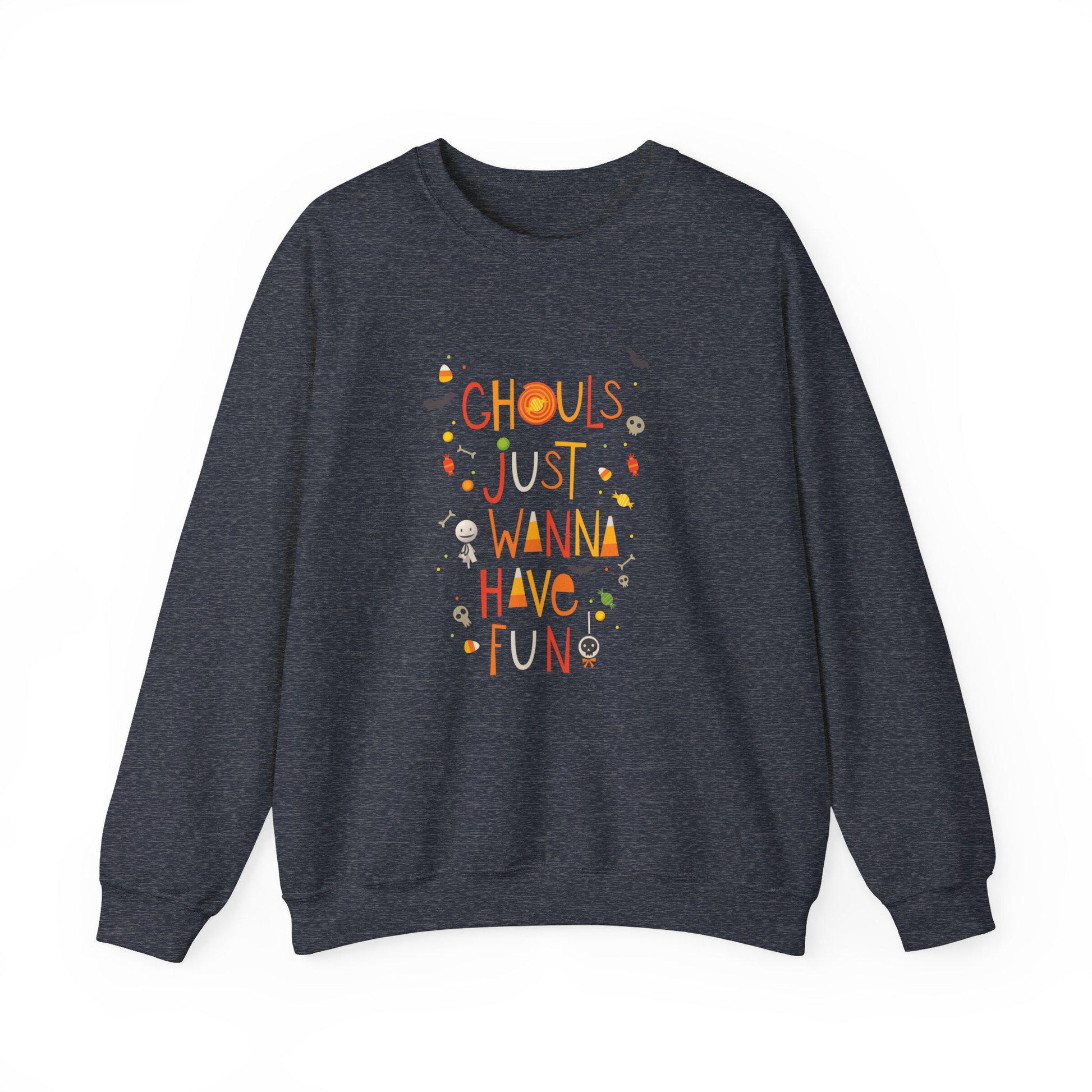 Ghouls Just Wanna Have Fun Crewneck Sweatshirt,Halloween Sweatshirt,Halloween apparel, Cozy Halloween sweatshirt,Trick or treat shirt,Retro