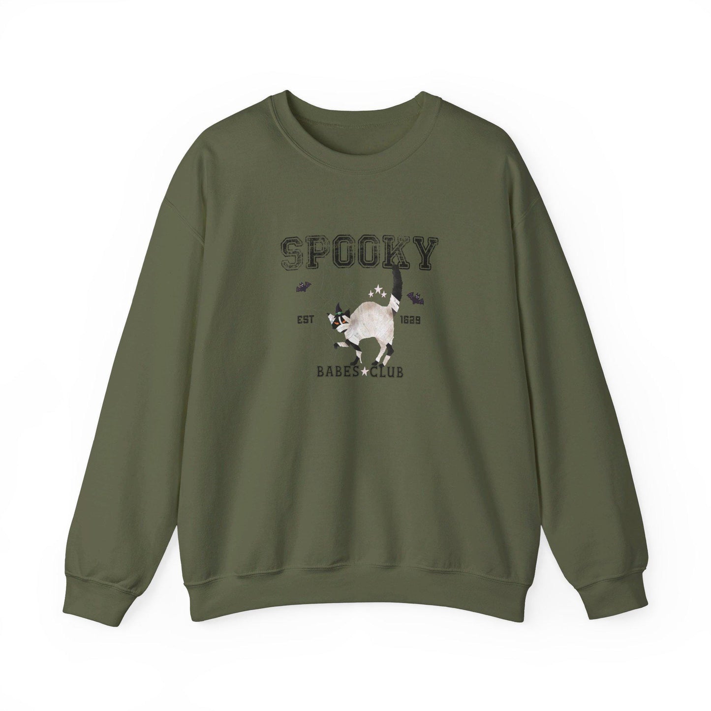 Spooky Babes Club, Halloween Crewneck Sweatshirt, Halloween apparel, Cozy Halloween sweatshirt, Trick or treat shirt, Retro Apparel, Modern