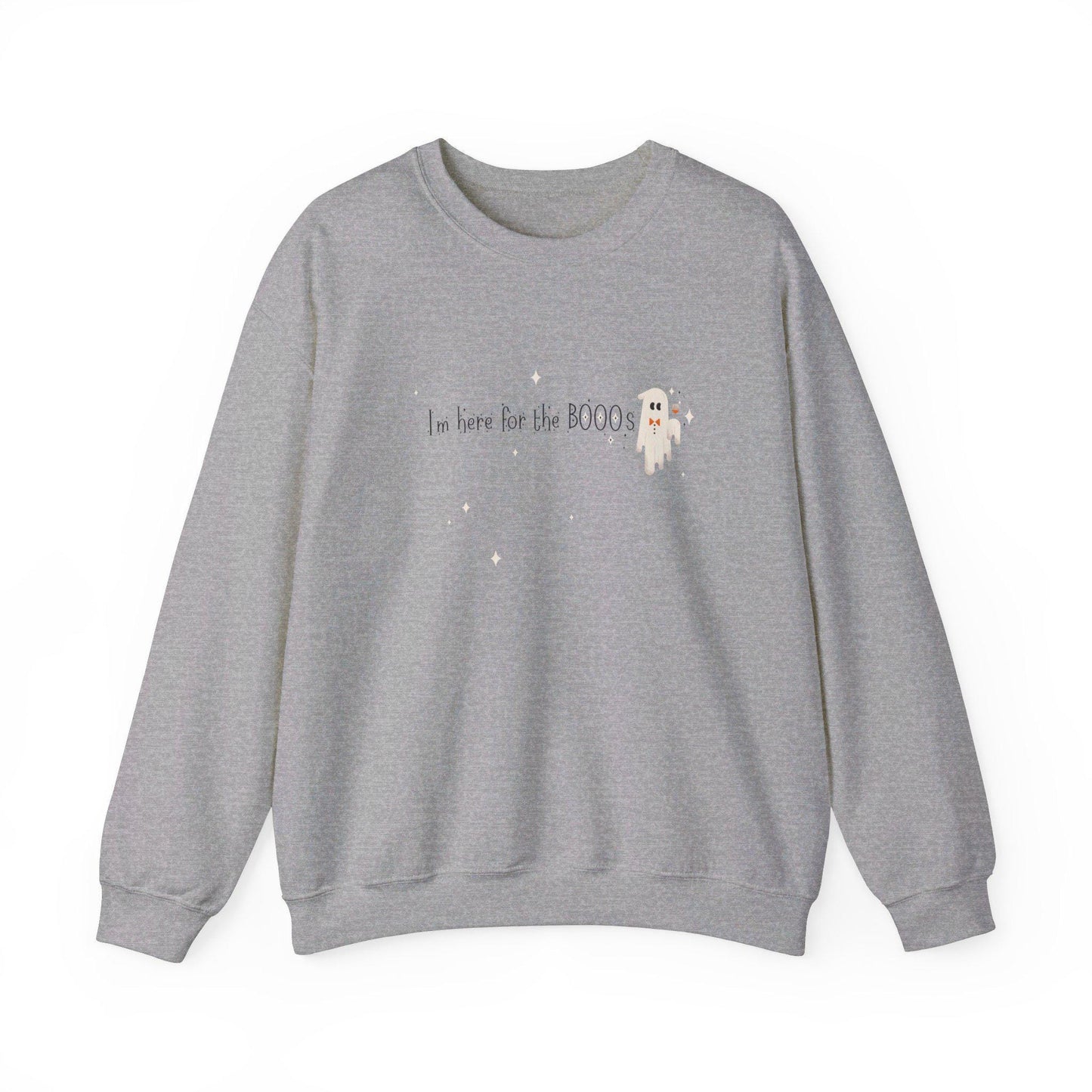 I'm Here For The BOOOS Crewneck Sweatshirt,Halloween Sweatshirt, Halloween apparel, Cozy Halloween sweatshirt, Trick or treat shirt, Retro