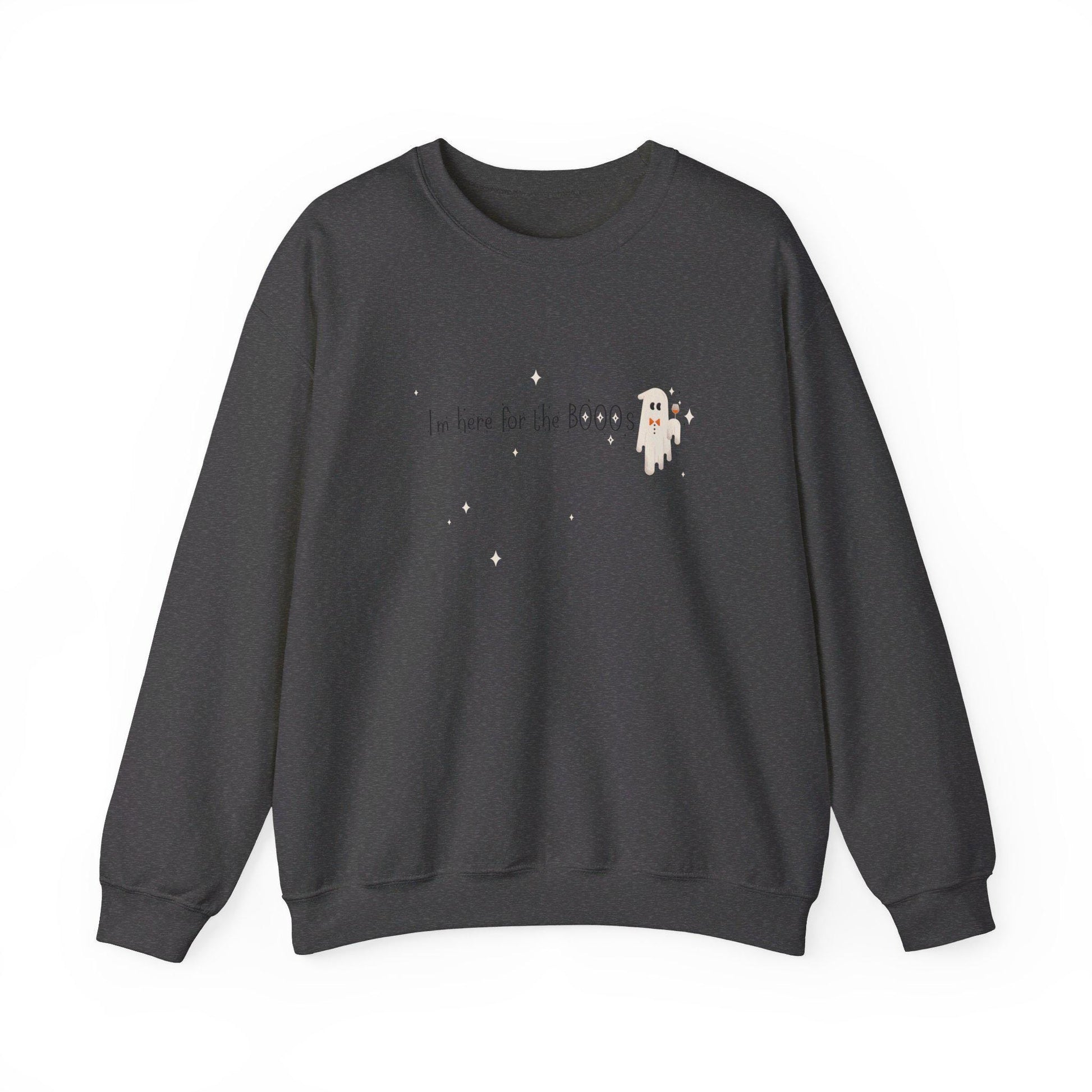 I'm Here For The BOOOS Crewneck Sweatshirt,Halloween Sweatshirt, Halloween apparel, Cozy Halloween sweatshirt, Trick or treat shirt, Retro