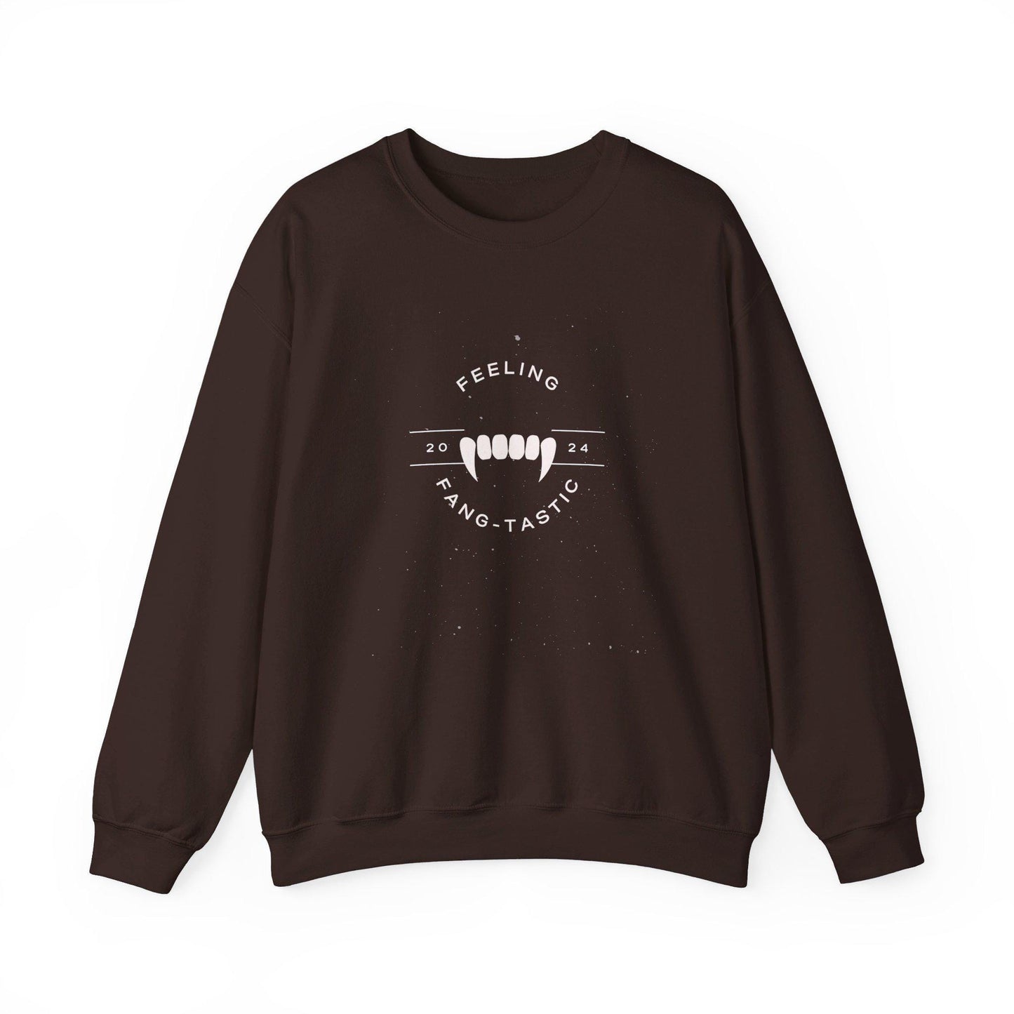 Feeling Fang-Tastic Crewneck Sweatshirt, Halloween Sweatshirt, Halloween apparel, Cozy Halloween sweatshirt, Trick or treat shirt, Retro