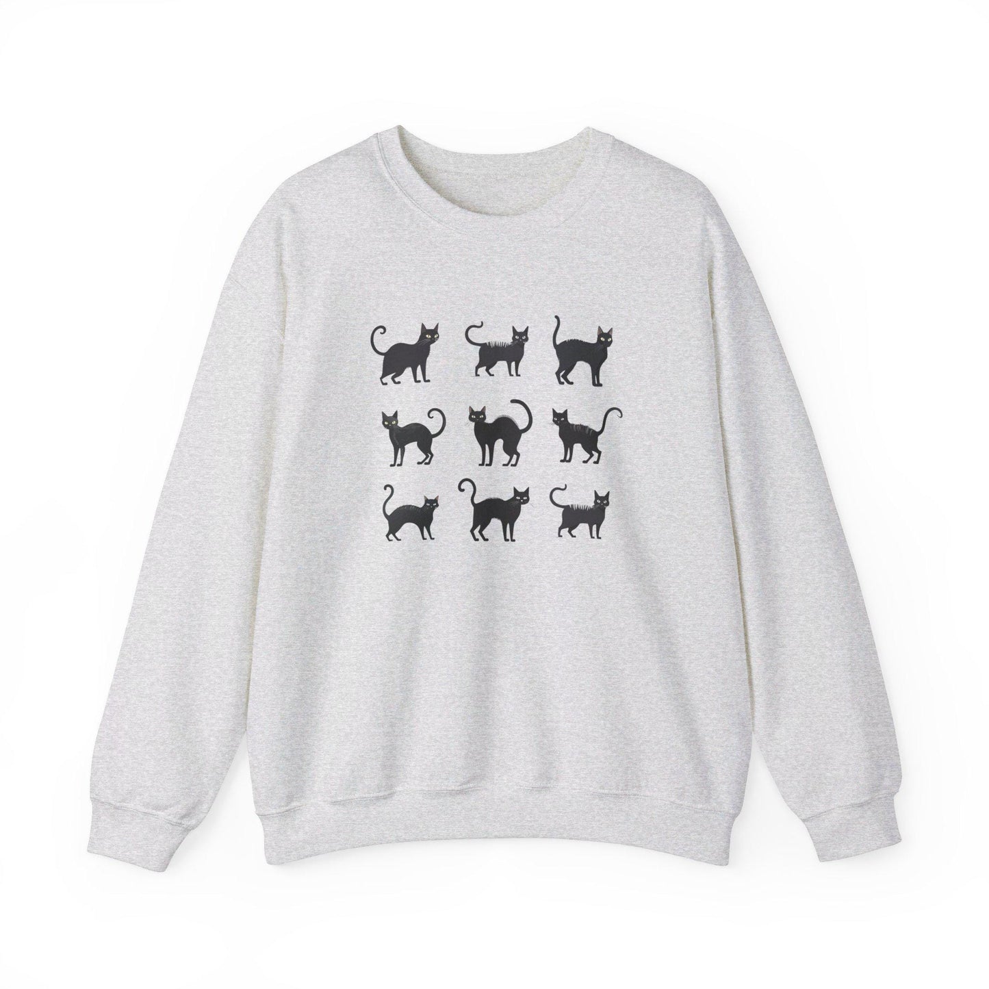 Black Cat's Crewneck Sweatshirt, Halloween Sweatshirt, Halloween apparel, Cozy Halloween sweatshirt, Trick or treat shirt, Retro, Modern