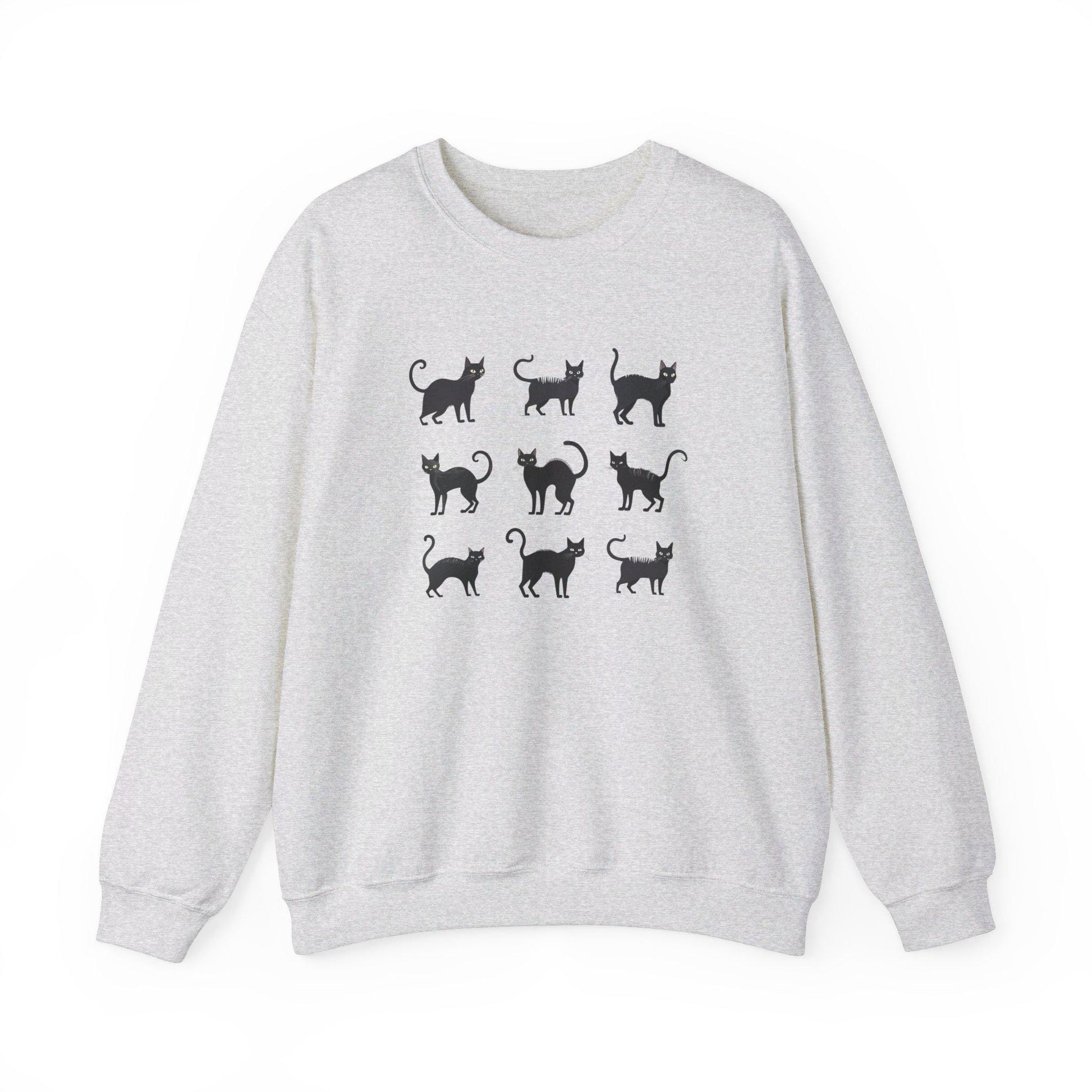Black Cat's Crewneck Sweatshirt, Halloween Sweatshirt, Halloween apparel, Cozy Halloween sweatshirt, Trick or treat shirt, Retro, Modern