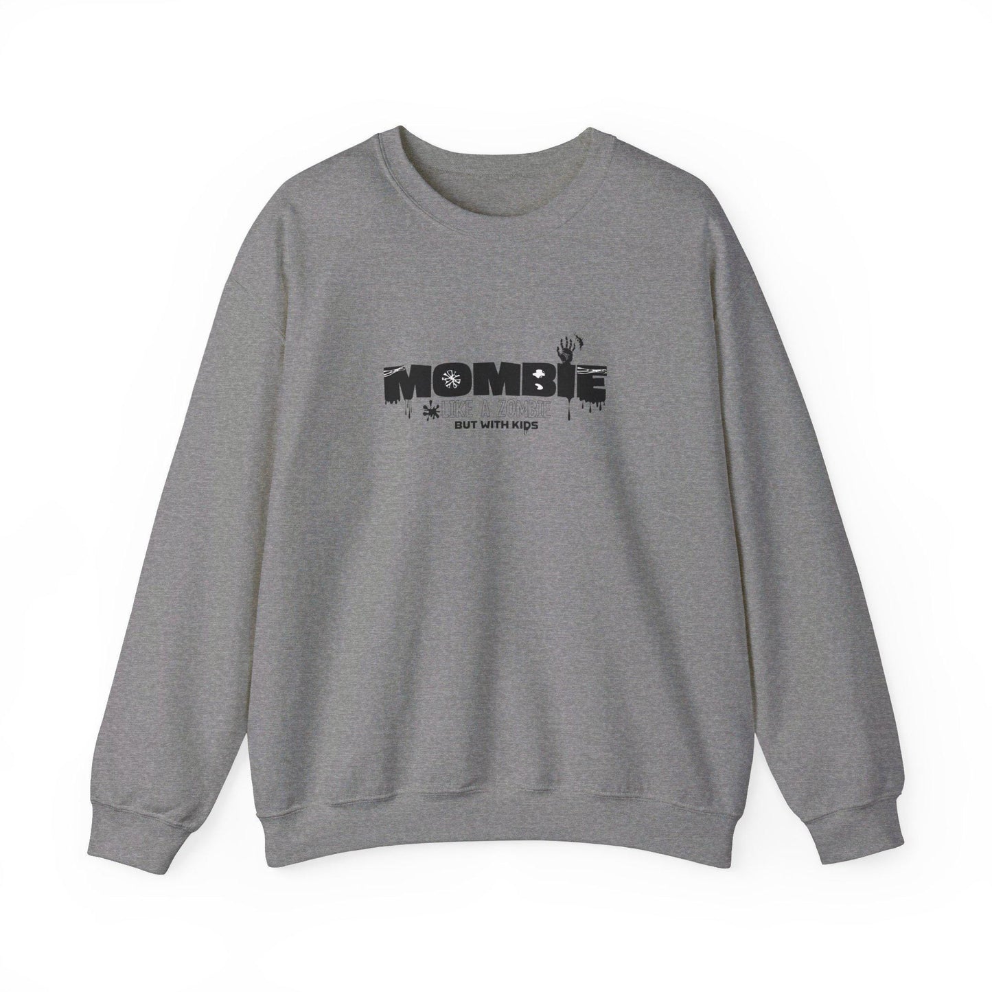 MOMBIE Like A Zombie but with Kids Crewneck Sweatshirt,Halloween Sweatshirt,Halloween apparel,CozyHalloween sweatshirt,Trick or treat shirt