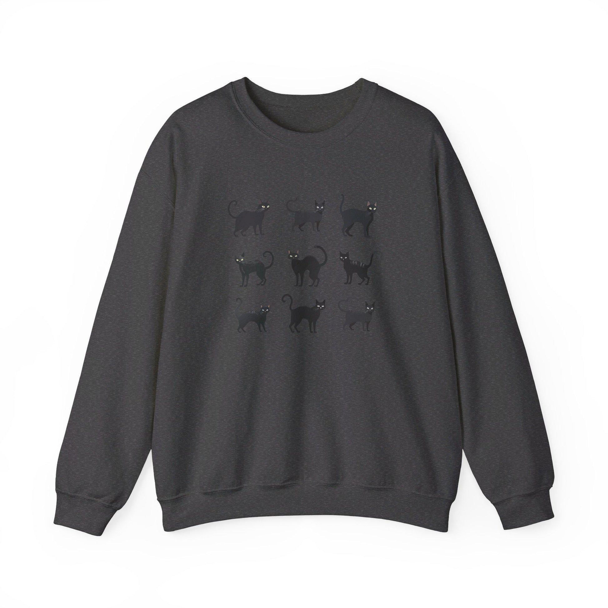 Black Cat's Crewneck Sweatshirt, Halloween Sweatshirt, Halloween apparel, Cozy Halloween sweatshirt, Trick or treat shirt, Retro, Modern