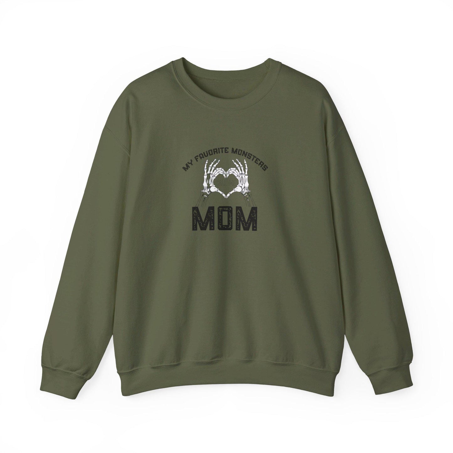 My Favorite Monsters Call Me Mom Crewneck Sweatshirt, Halloween Sweatshirt, Halloween apparel,CozyHalloween sweatshirt,Trick or treat shirt