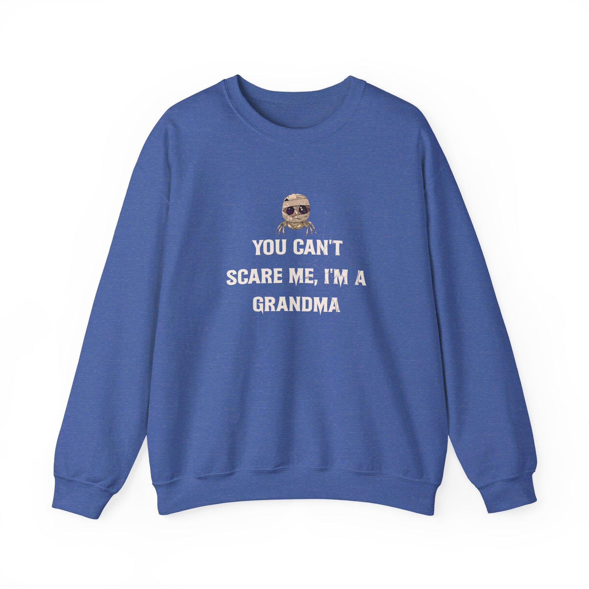 You Can't Scare Me I'm A Grandma Crewneck Sweatshirt,Halloween Sweatshirt, Halloween apparel, Cozy Halloween sweatshirt, Trick or treat
