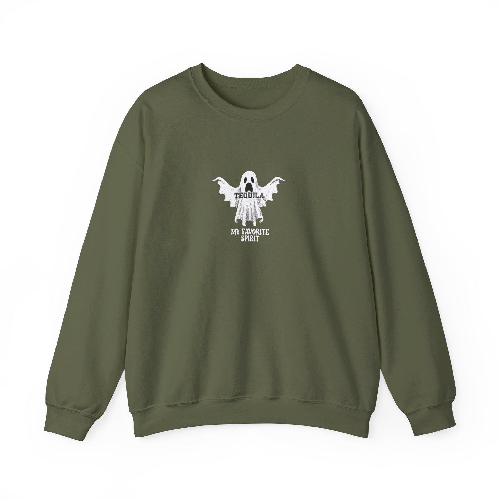 My Favorite Spirit Tequila Crewneck Sweatshirt,Halloween Sweatshirt, Halloween apparel, Cozy Halloween sweatshirt, Trick or treat shirt