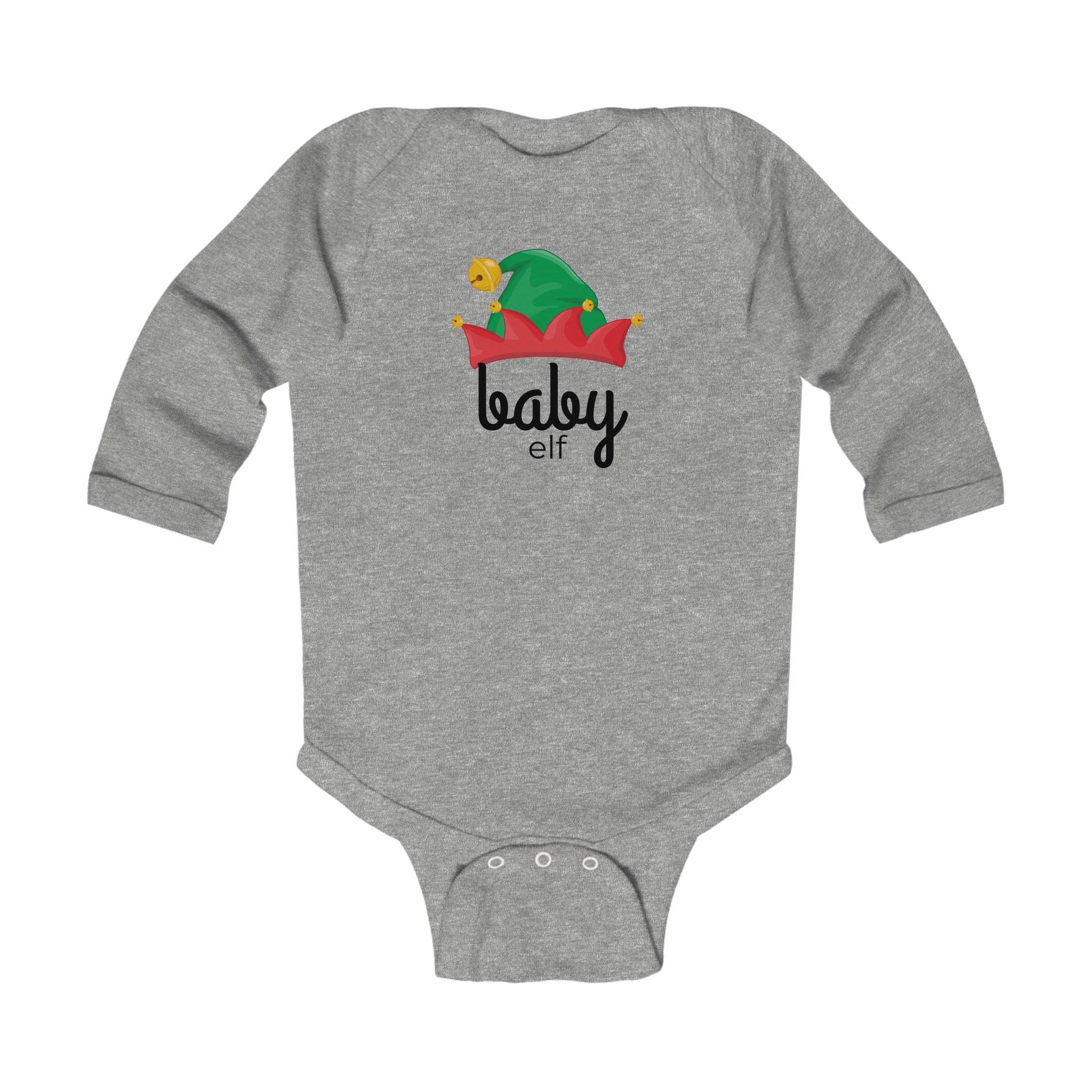 Elf Crew Family Christmas Infant Long Sleeve Bodysuit, Holiday Baby Outfit, Matching Family Shirts, Christmas Outfit for Baby, Elf Family
