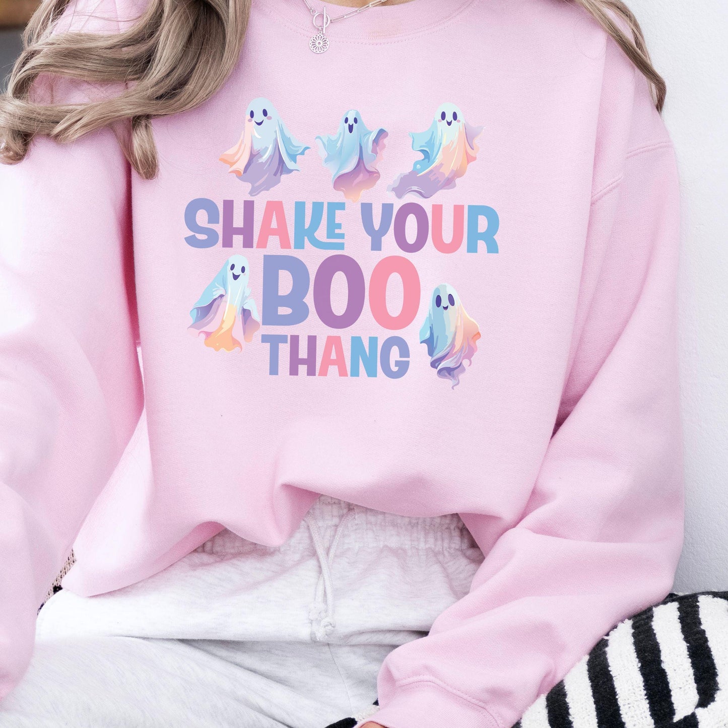 Shake Your Boo Thang Crewneck Sweatshirt,Halloween Sweatshirt, Halloween apparel, CozyHalloween sweatshirt,Trick or treat shirt,Retro Pastel