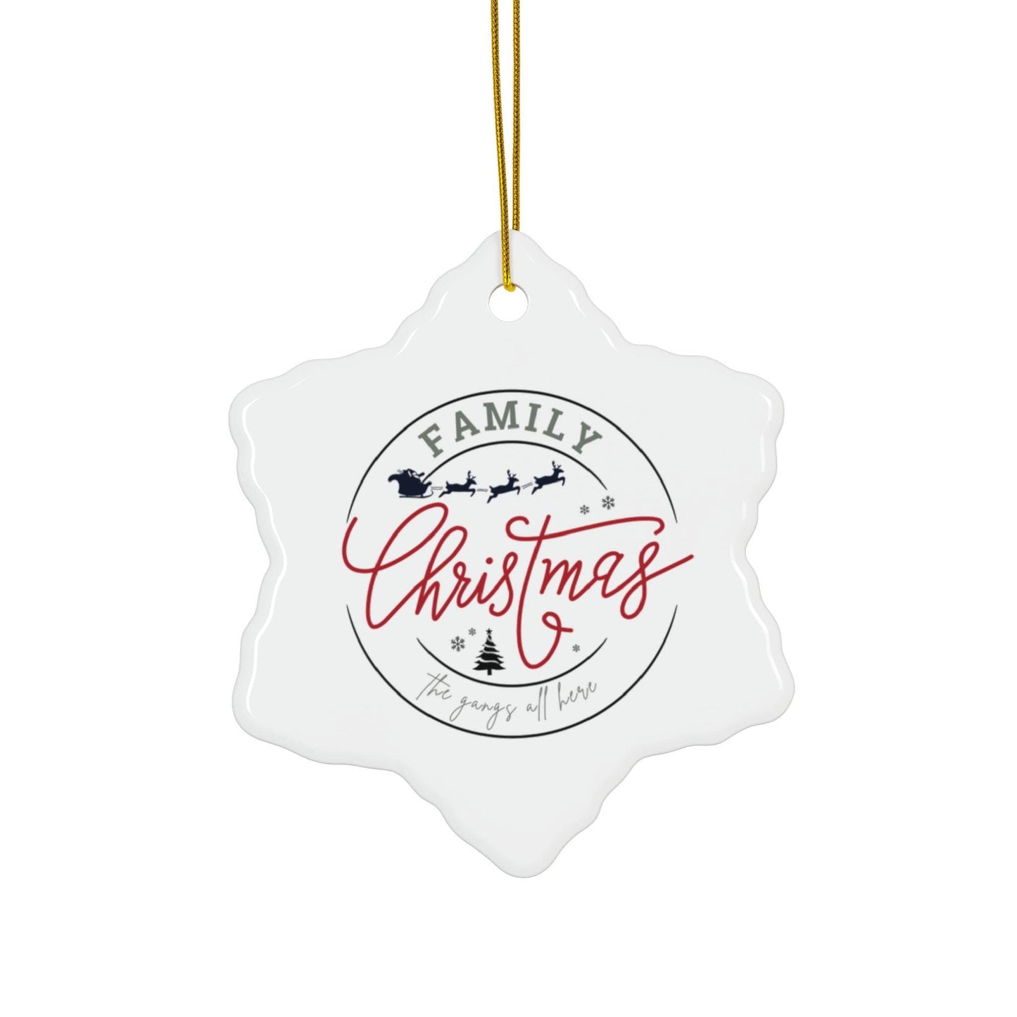 Ceramic Ornament, Family Christmas Ornament, Personalized Christmas Gift, Tree Decoration, Holiday Keepsake, Xmas Decor, Custom Family Gift