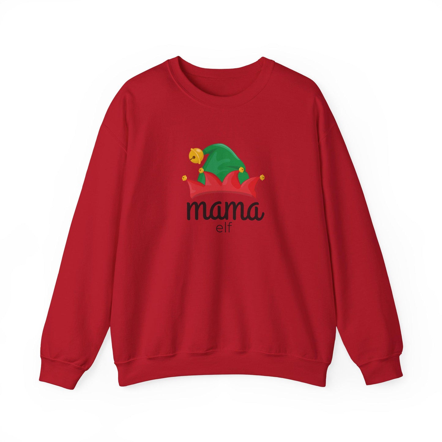 Mama Elf Family Christmas Sweatshirt, Matching Xmas Shirts for Mom, Dad, Kids, Holiday Apparel, Festive Outfit