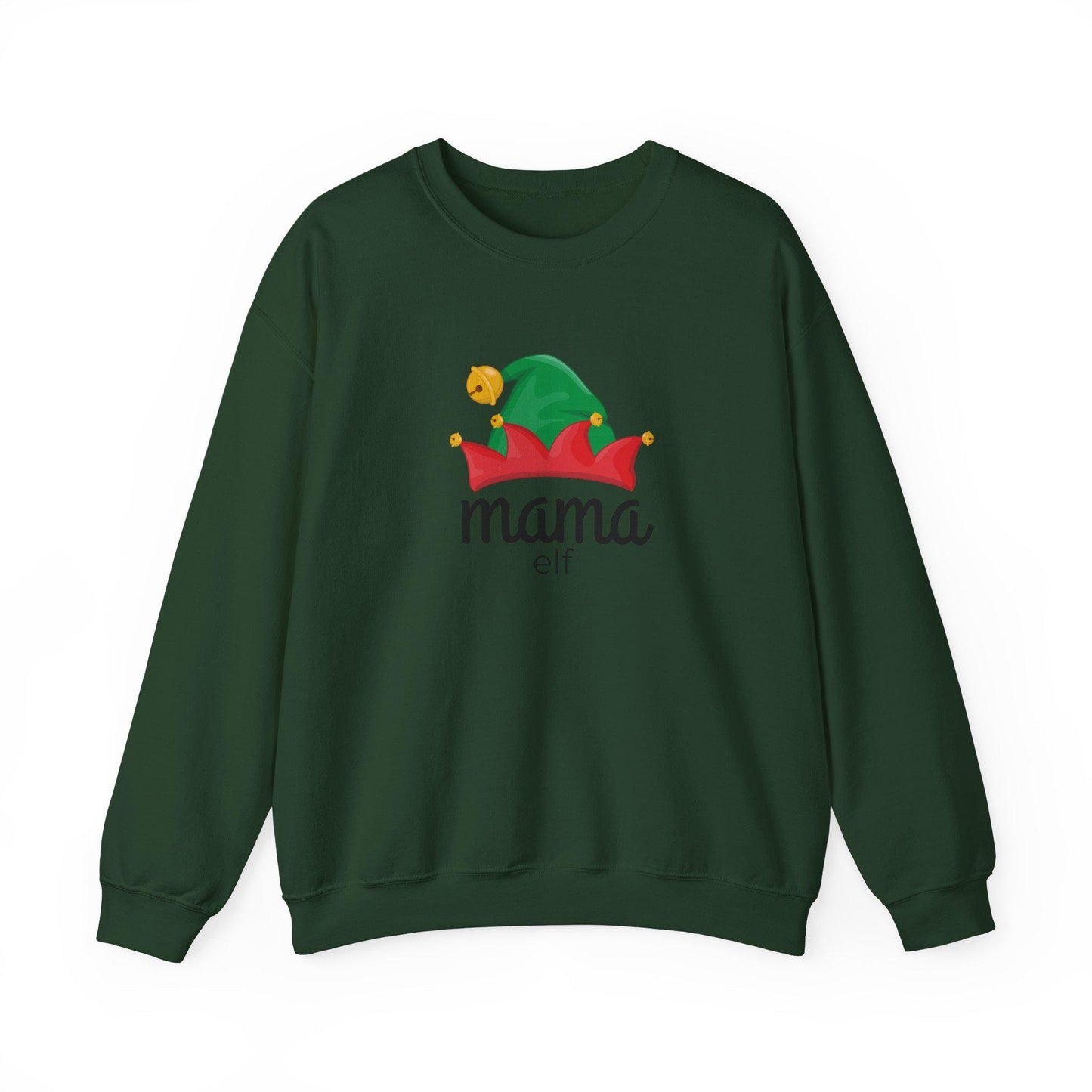 Mama Elf Family Christmas Sweatshirt, Matching Xmas Shirts for Mom, Dad, Kids, Holiday Apparel, Festive Outfit