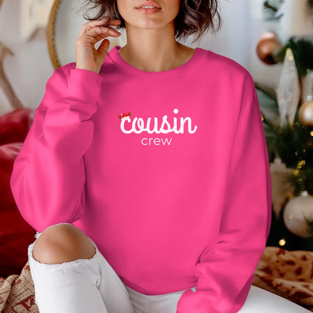 Modern Cousin Crew Xmas Sweatshirt, Adult Unisex Christmas Sweater, Family Xmas Party Shirt, Holiday Gift, Winter Apparel, Family Matching