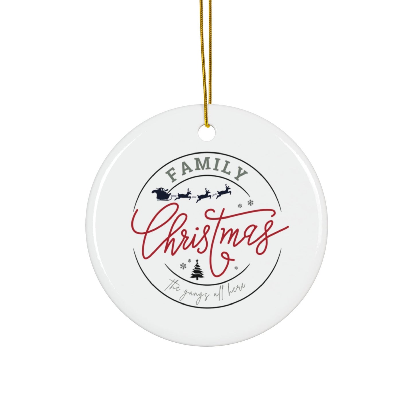 Ceramic Ornament, Family Christmas Ornament, Personalized Christmas Gift, Tree Decoration, Holiday Keepsake, Xmas Decor, Custom Family Gift