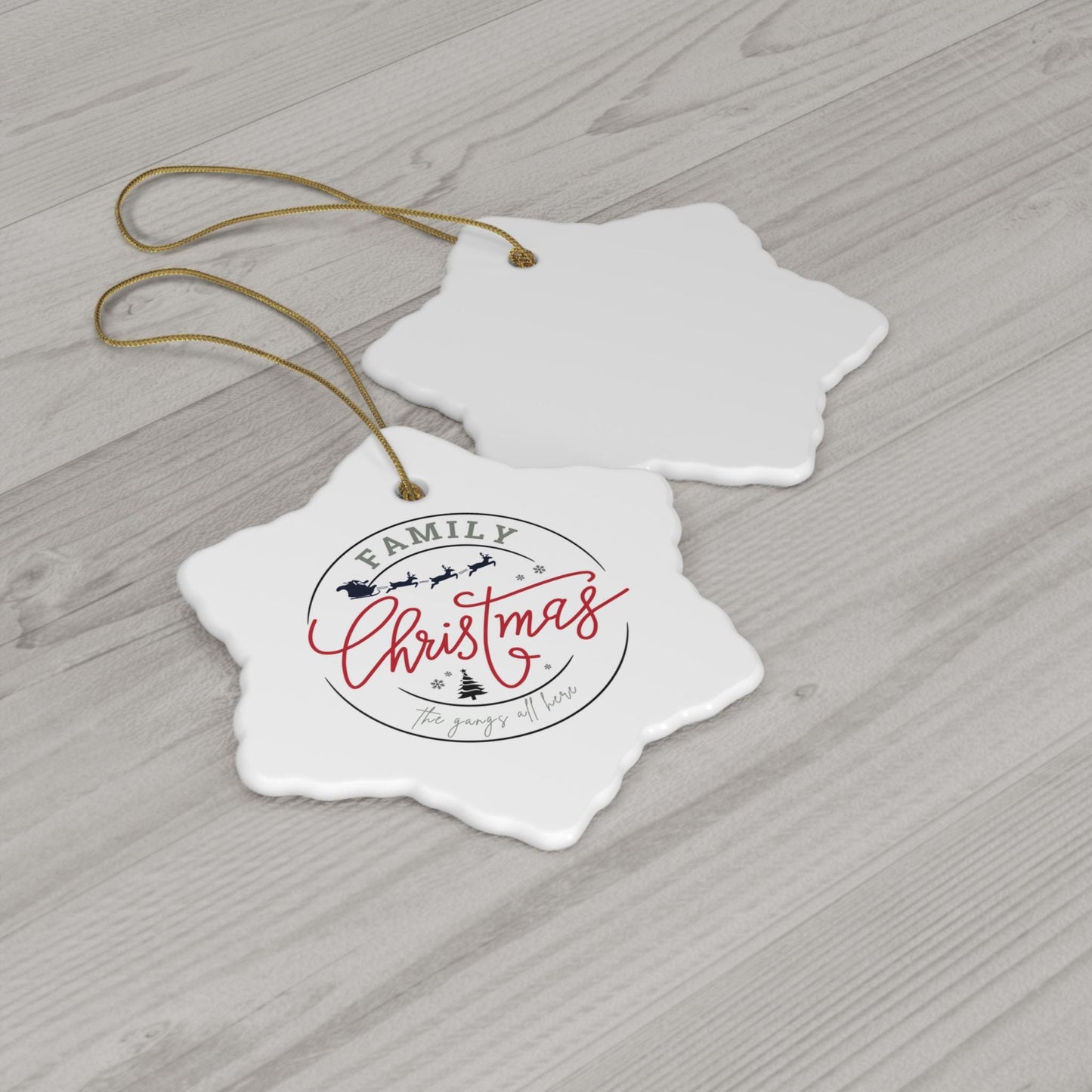 Ceramic Ornament, Family Christmas Ornament, Personalized Christmas Gift, Tree Decoration, Holiday Keepsake, Xmas Decor, Custom Family Gift