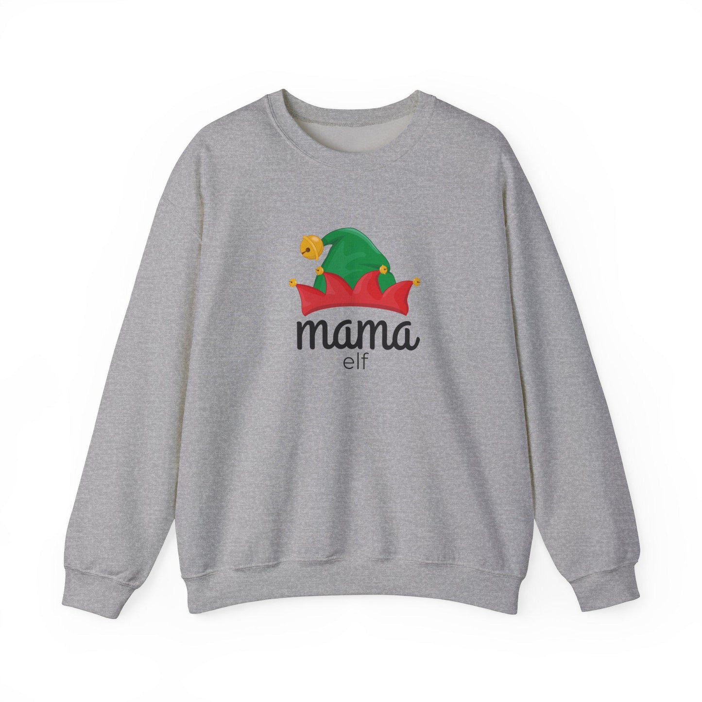 Mama Elf Family Christmas Sweatshirt, Matching Xmas Shirts for Mom, Dad, Kids, Holiday Apparel, Festive Outfit